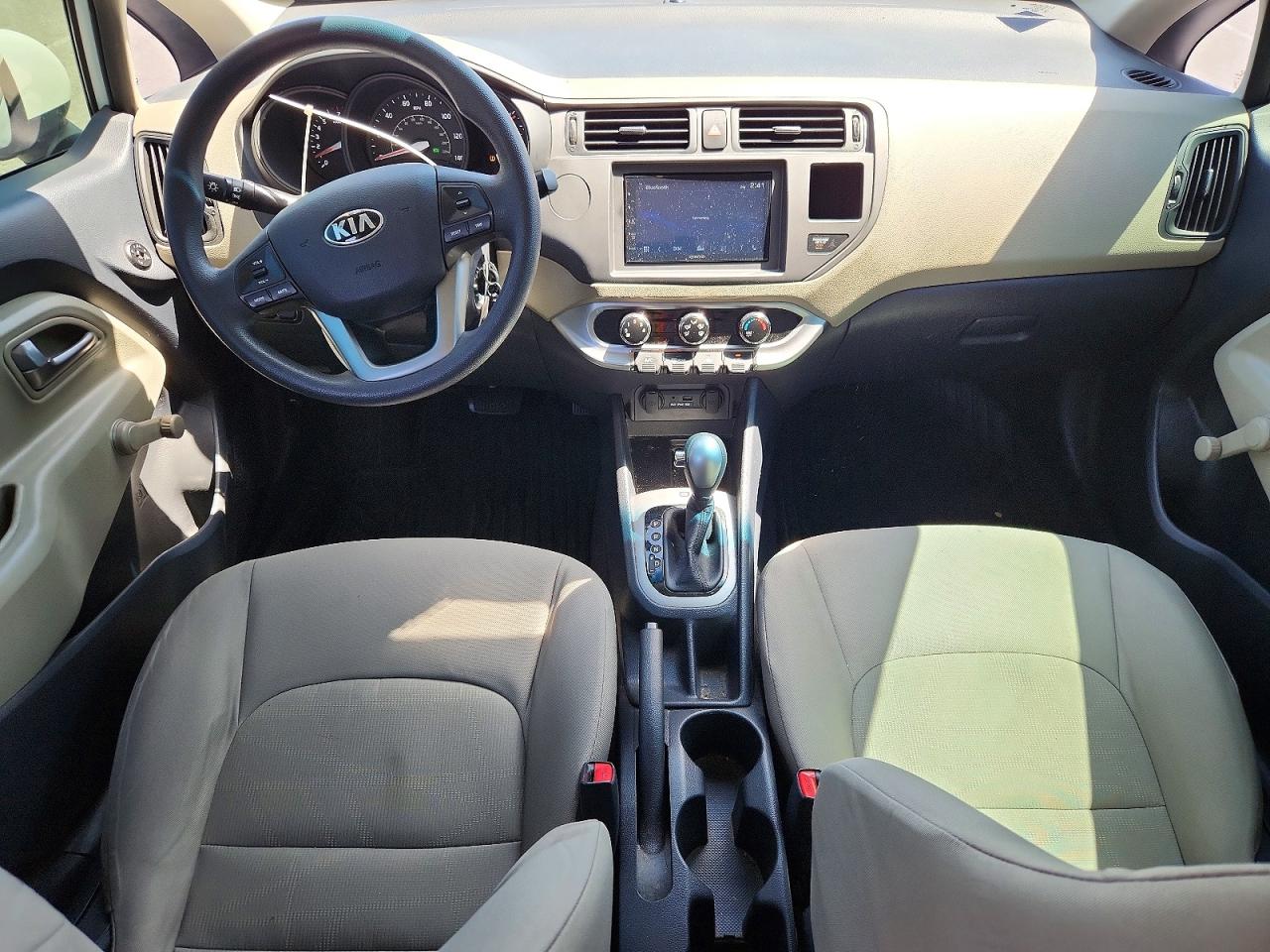 2015 Kia Rio Lx White vin: KNADM5A38F6442247