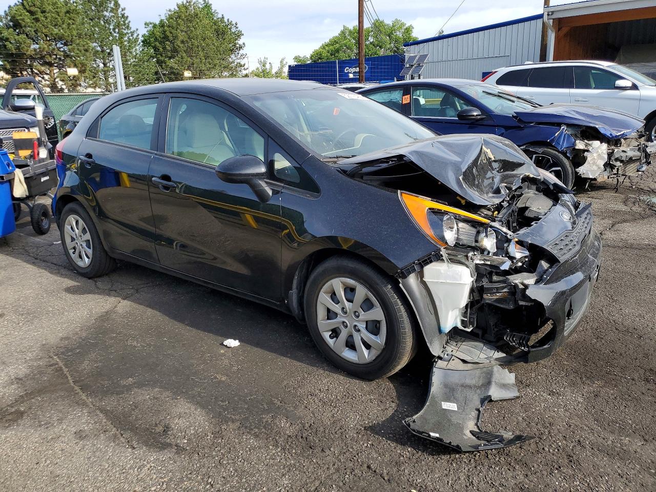 2013 Kia Rio Lx Black vin: KNADM5A39D6231409
