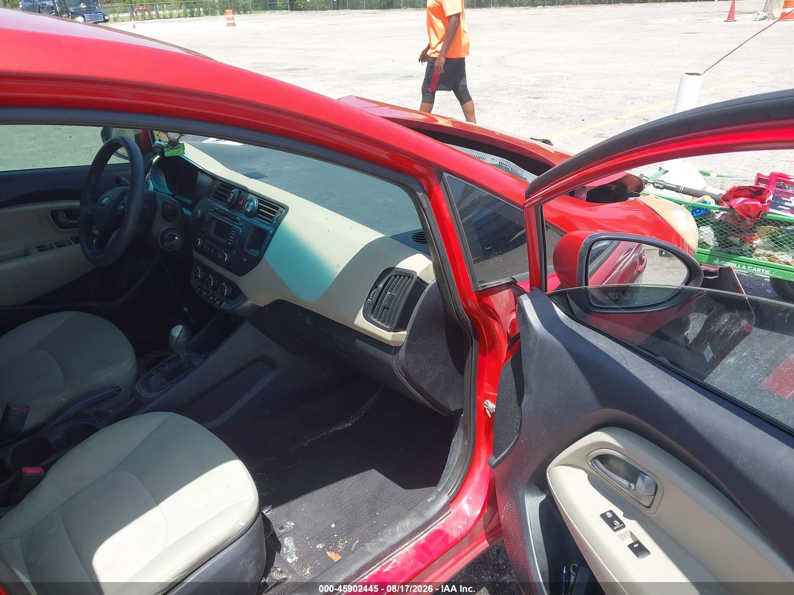 2013 Kia Rio Lx Red vin: KNADM5A39D6246850