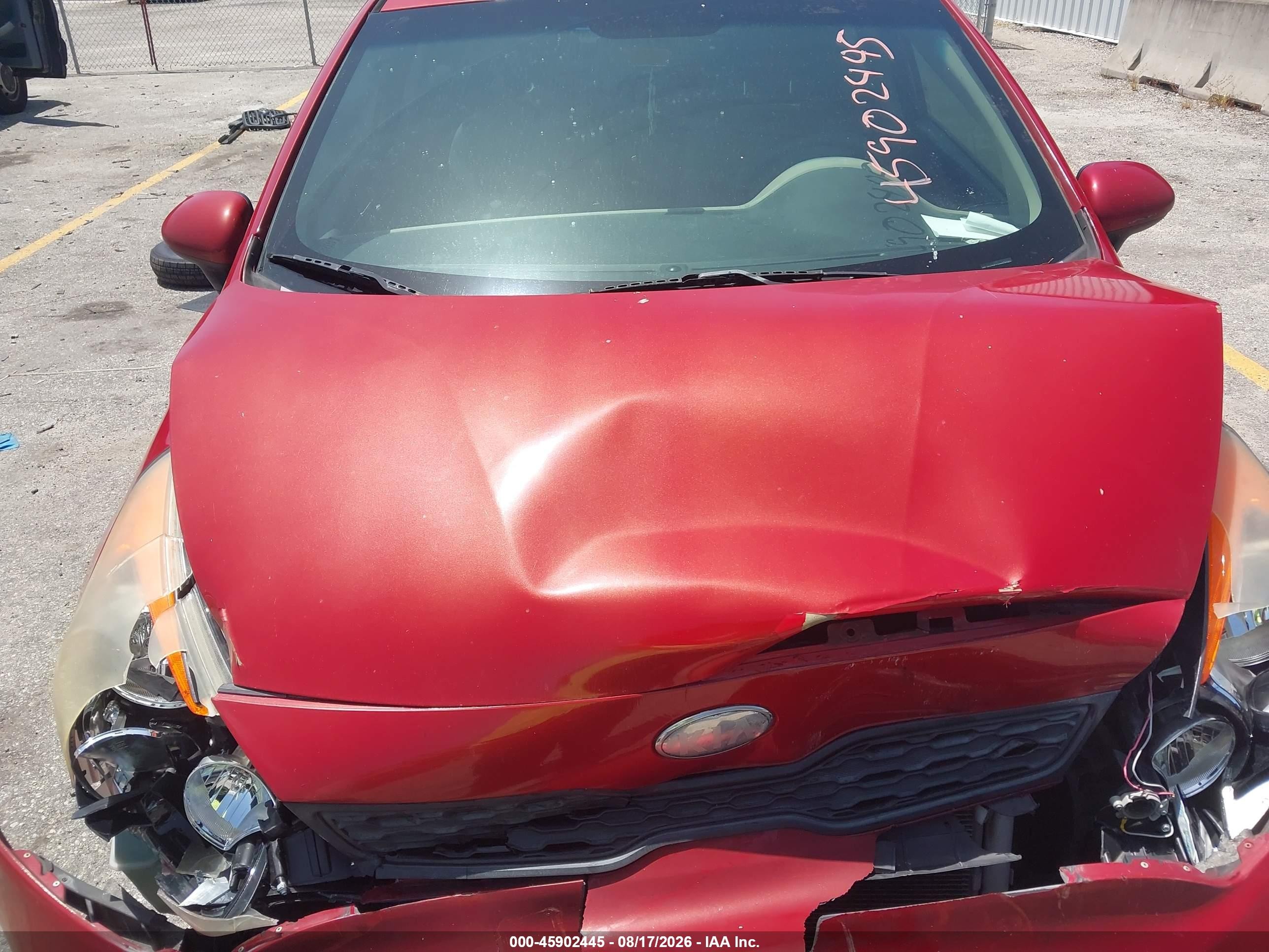 2013 Kia Rio Lx Red vin: KNADM5A39D6246850