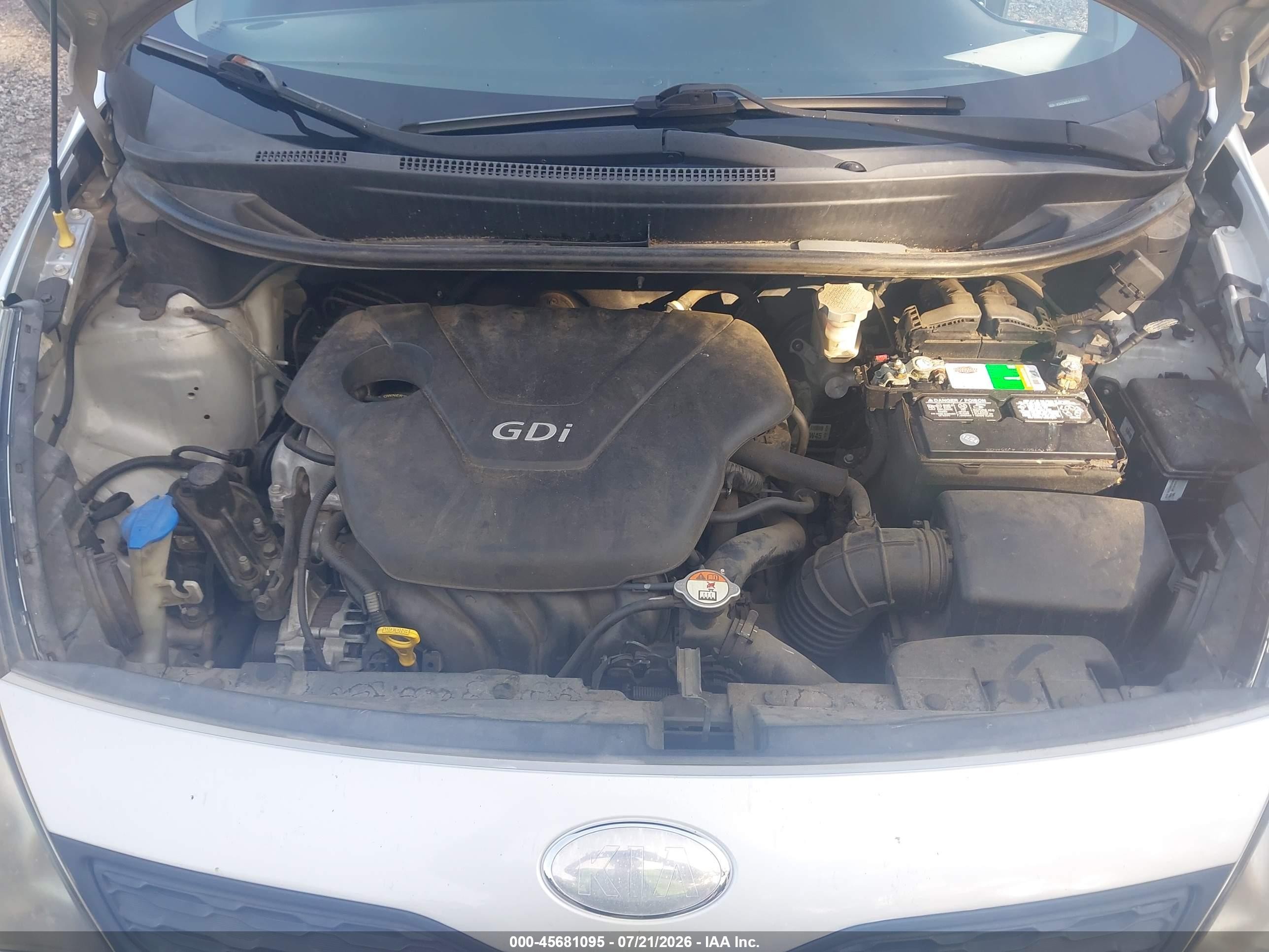 2013 Kia Rio Lx Silver vin: KNADM5A39D6274597