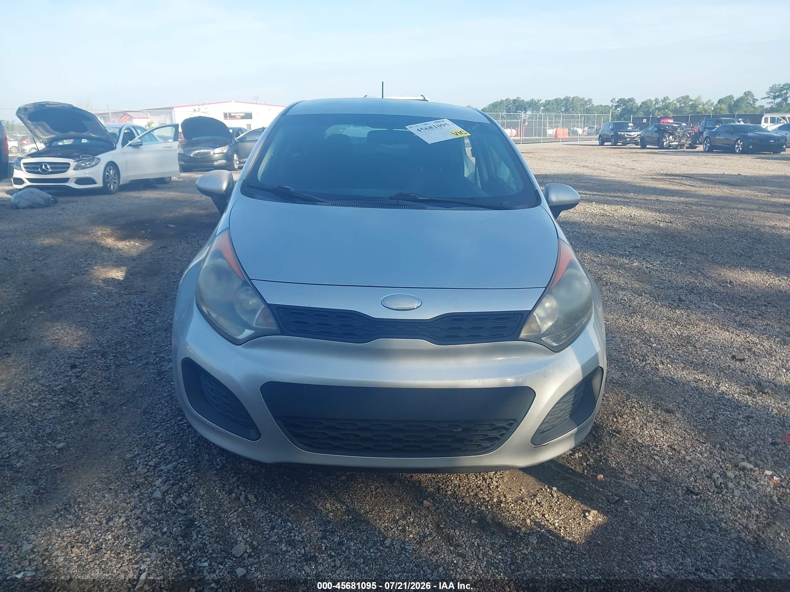 2013 Kia Rio Lx Silver vin: KNADM5A39D6274597
