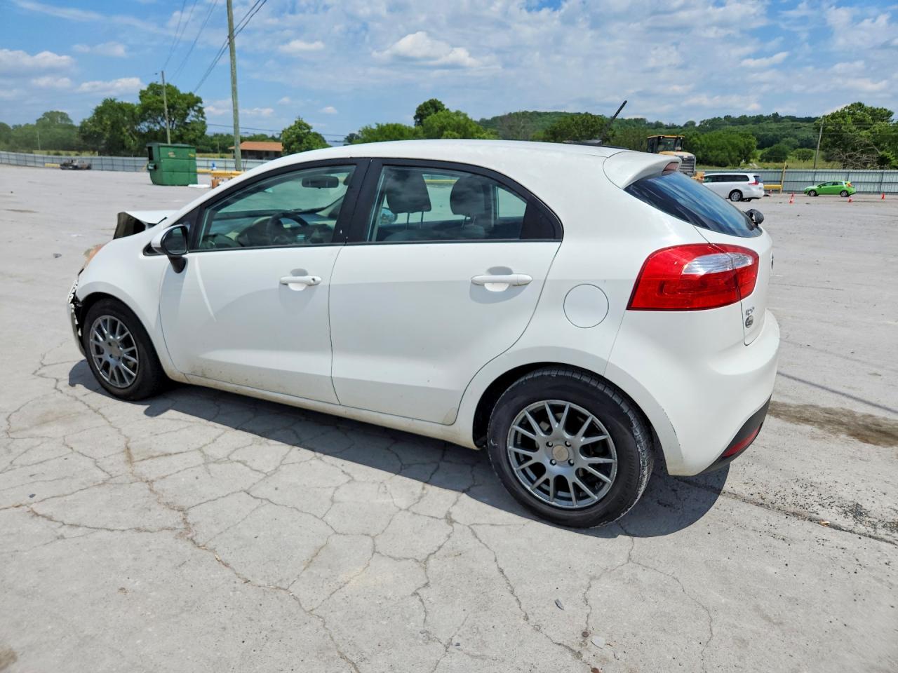 2013 Kia Rio Lx White vin: KNADM5A39D6307713