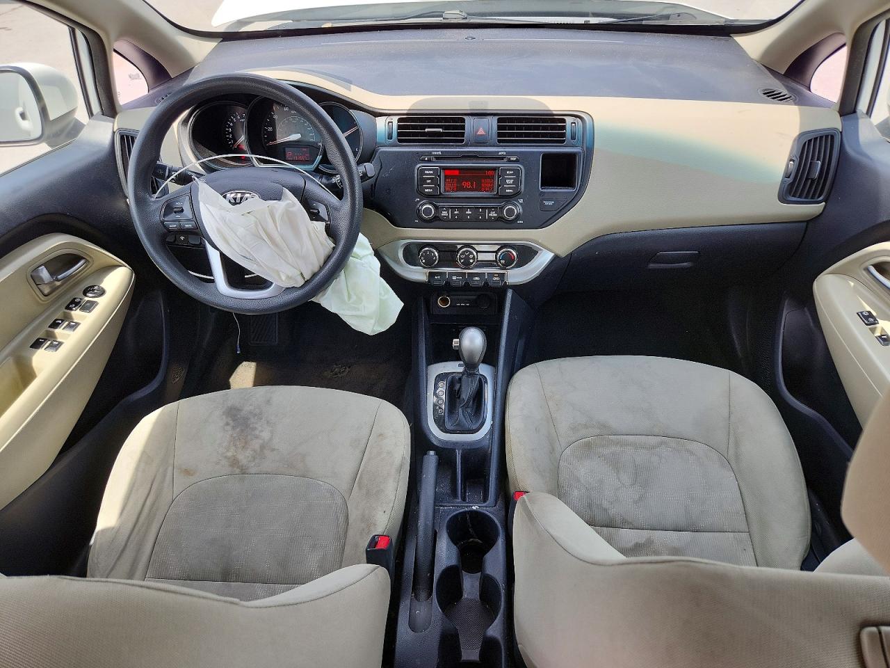 2013 Kia Rio Lx White vin: KNADM5A39D6307713