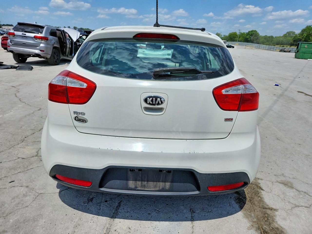 2013 Kia Rio Lx White vin: KNADM5A39D6307713