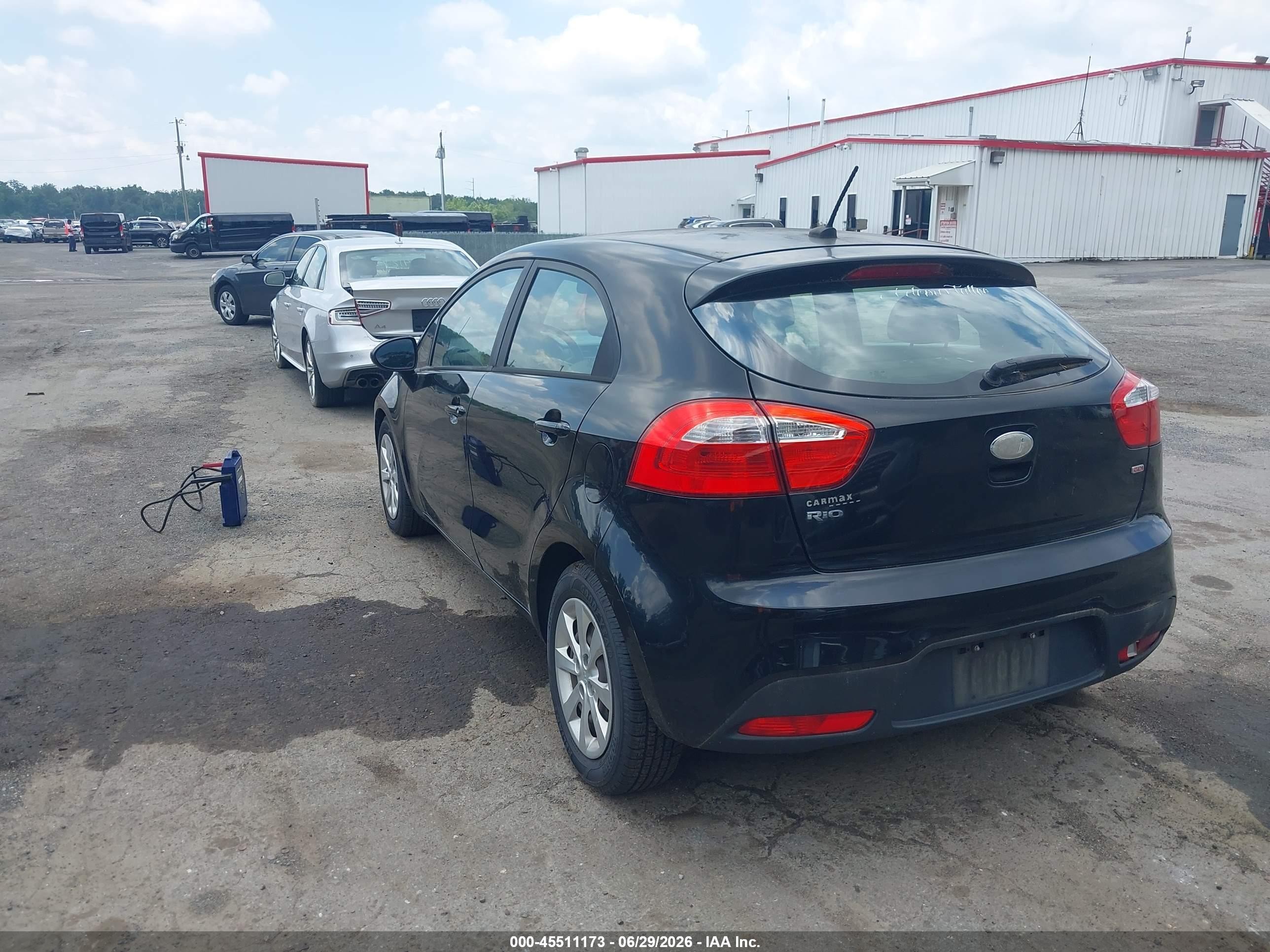 2014 Kia Rio Lx Black vin: KNADM5A39E6369730
