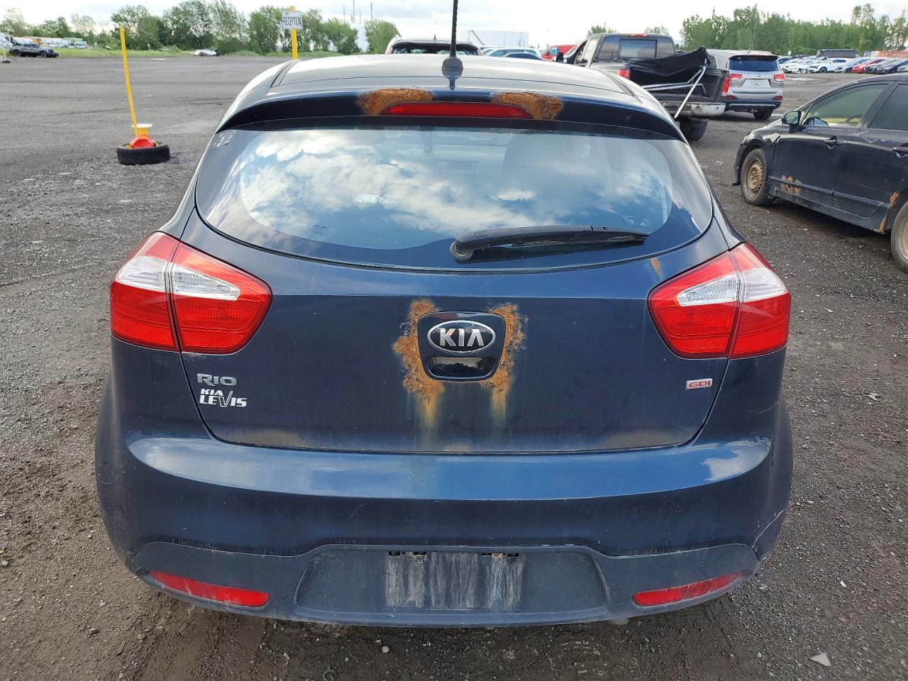 2015 Kia Rio Lx Gray vin: KNADM5A39F6981279