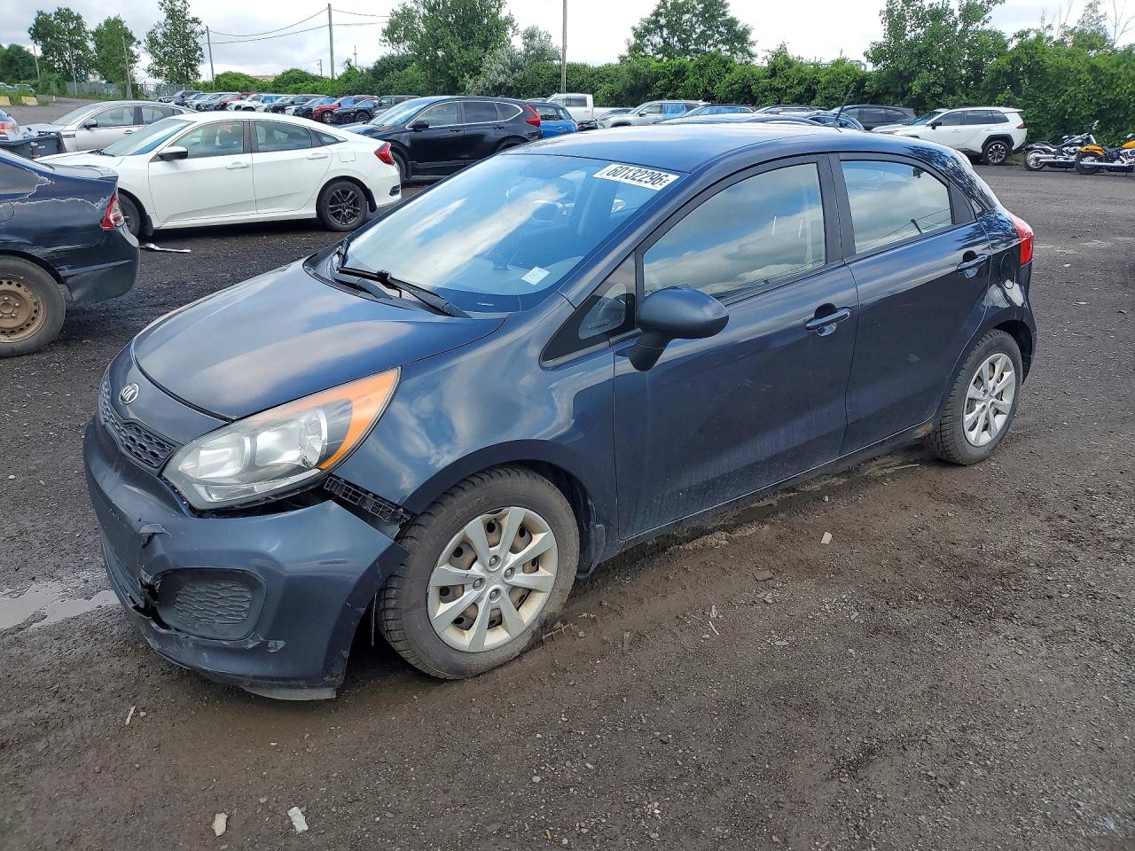 2015 Kia Rio Lx Gray vin: KNADM5A39F6981279