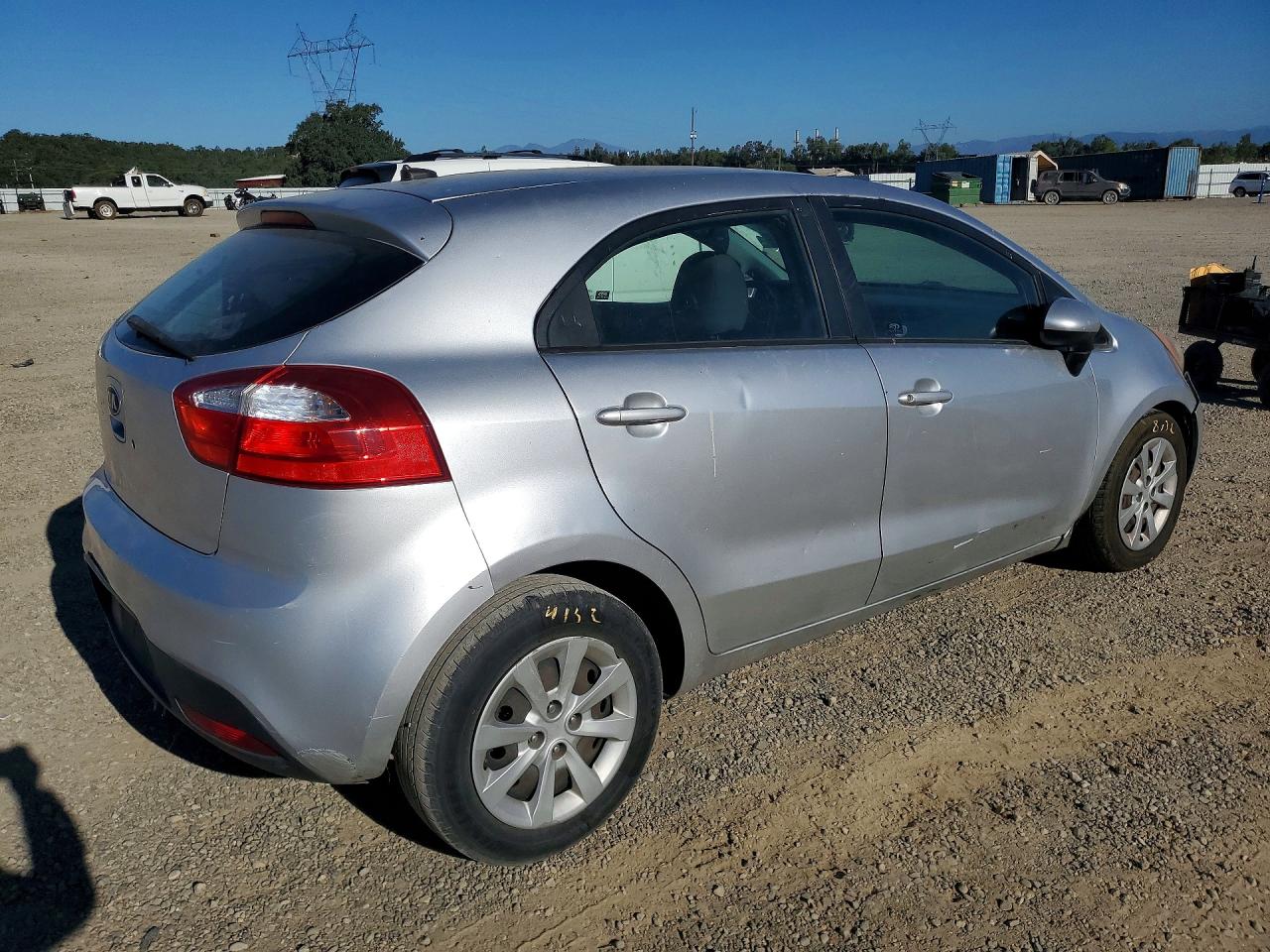 2013 Kia Rio Lx Silver vin: KNADM5A3XD6138687