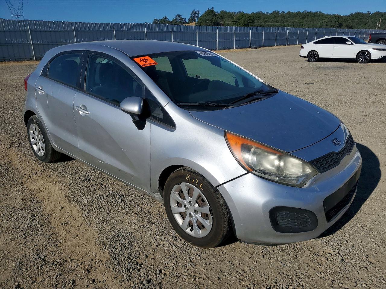 2013 Kia Rio Lx Silver vin: KNADM5A3XD6138687