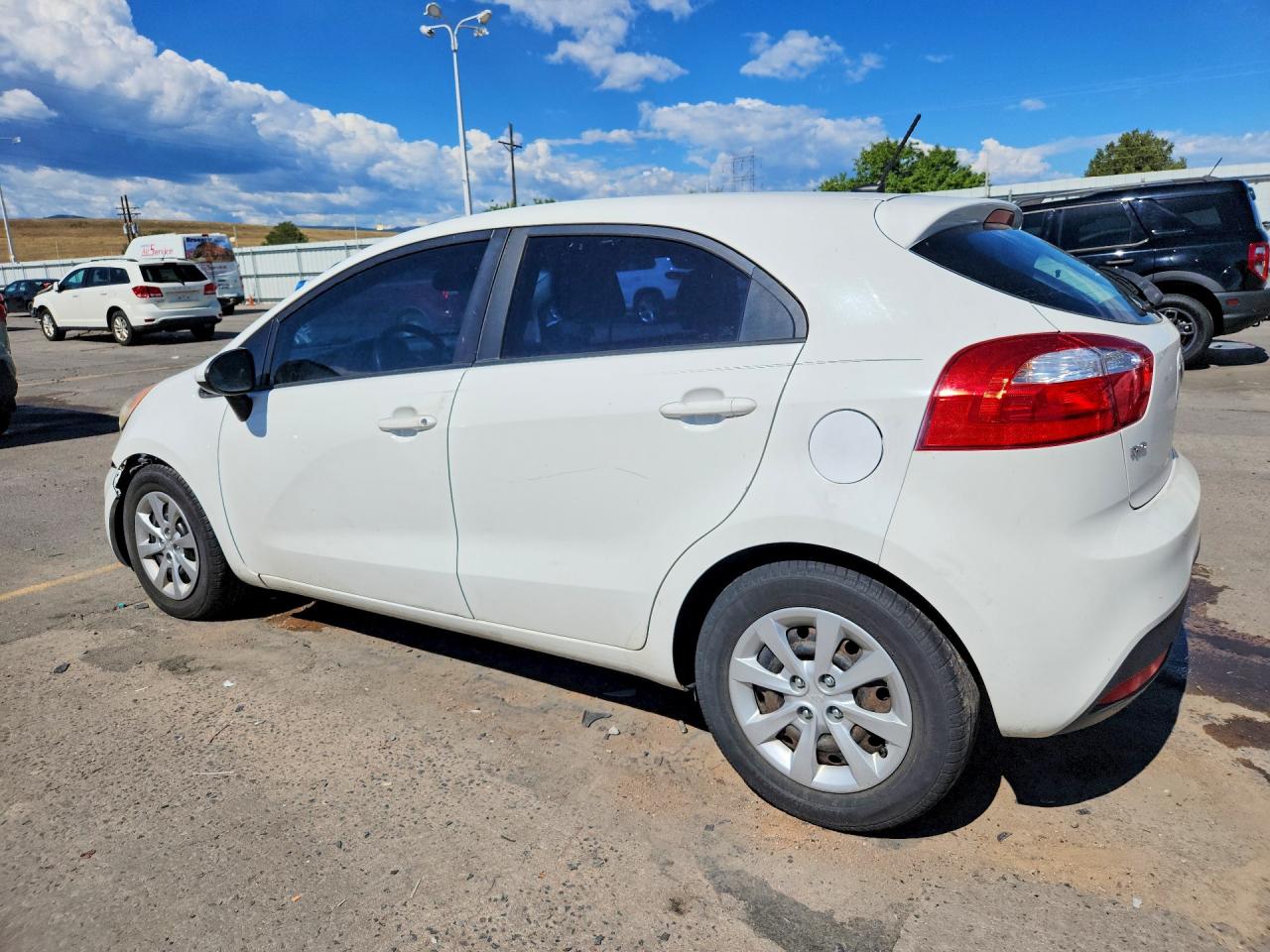 2013 Kia Rio Lx White vin: KNADM5A3XD6212366