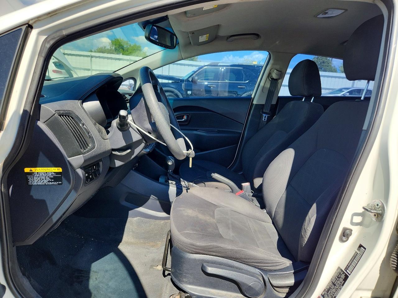 2013 Kia Rio Lx White vin: KNADM5A3XD6212366