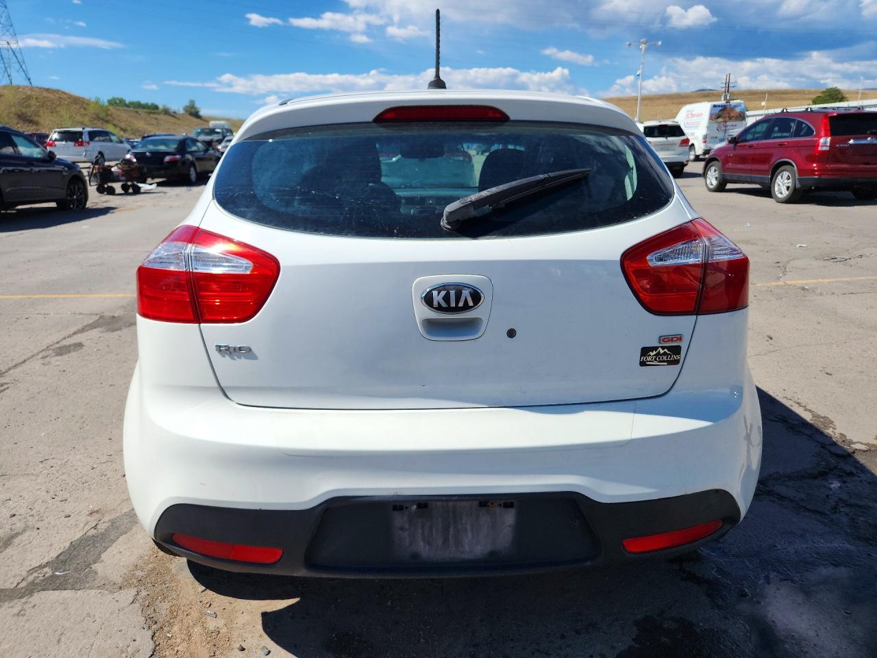 2013 Kia Rio Lx White vin: KNADM5A3XD6212366