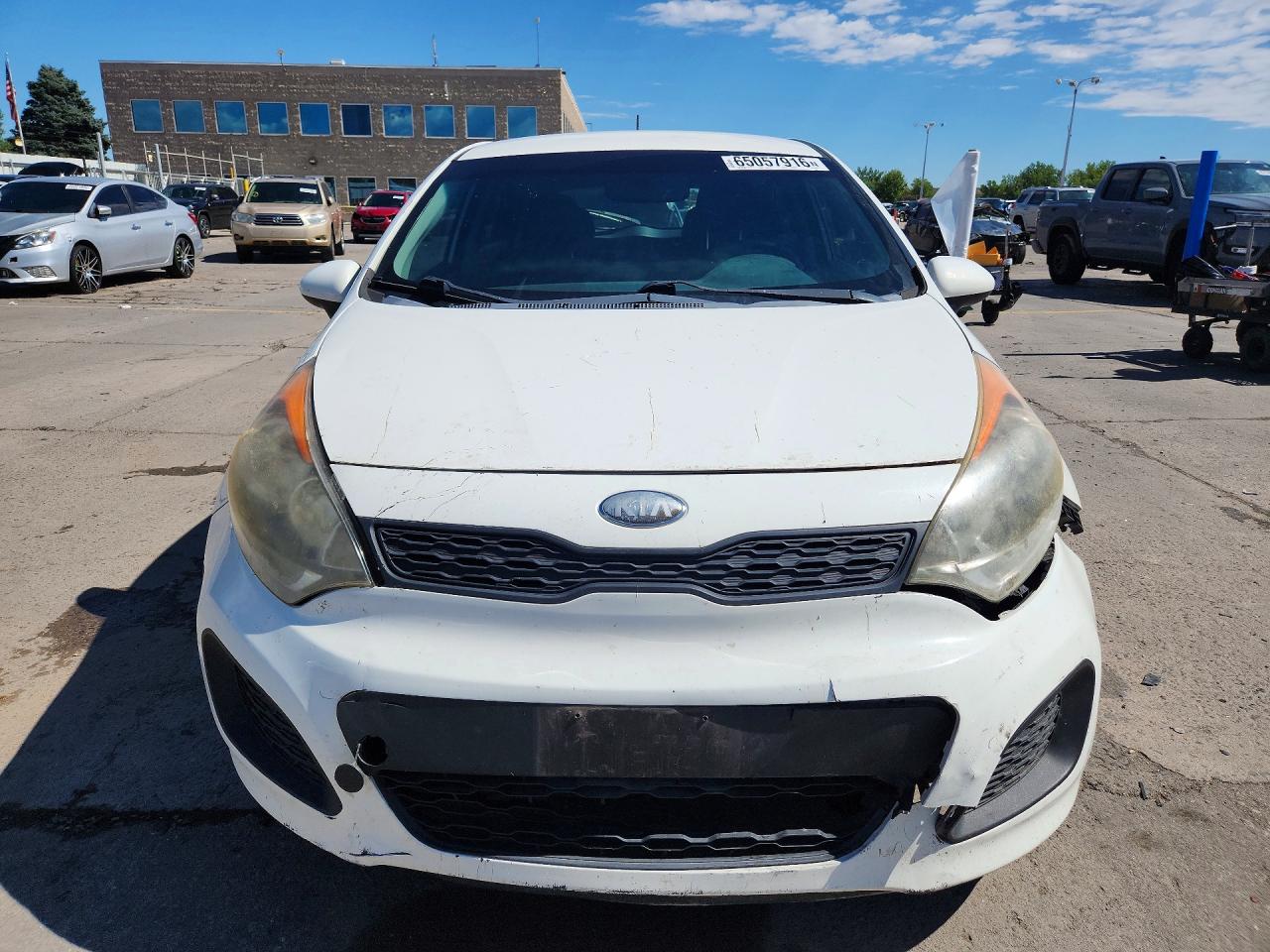 2013 Kia Rio Lx White vin: KNADM5A3XD6212366