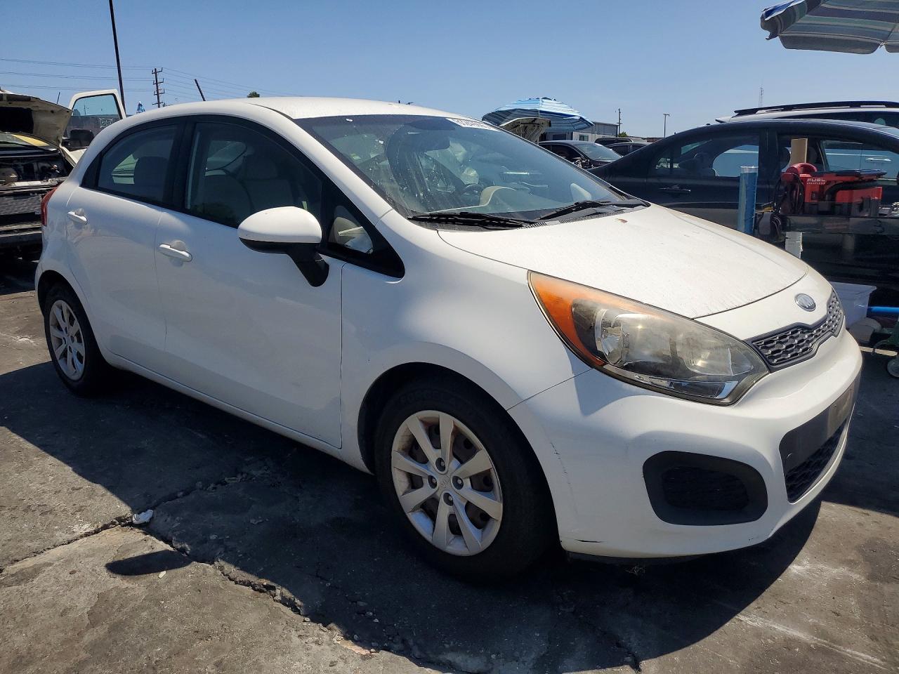 2013 Kia Rio Lx White vin: KNADM5A3XD6226297