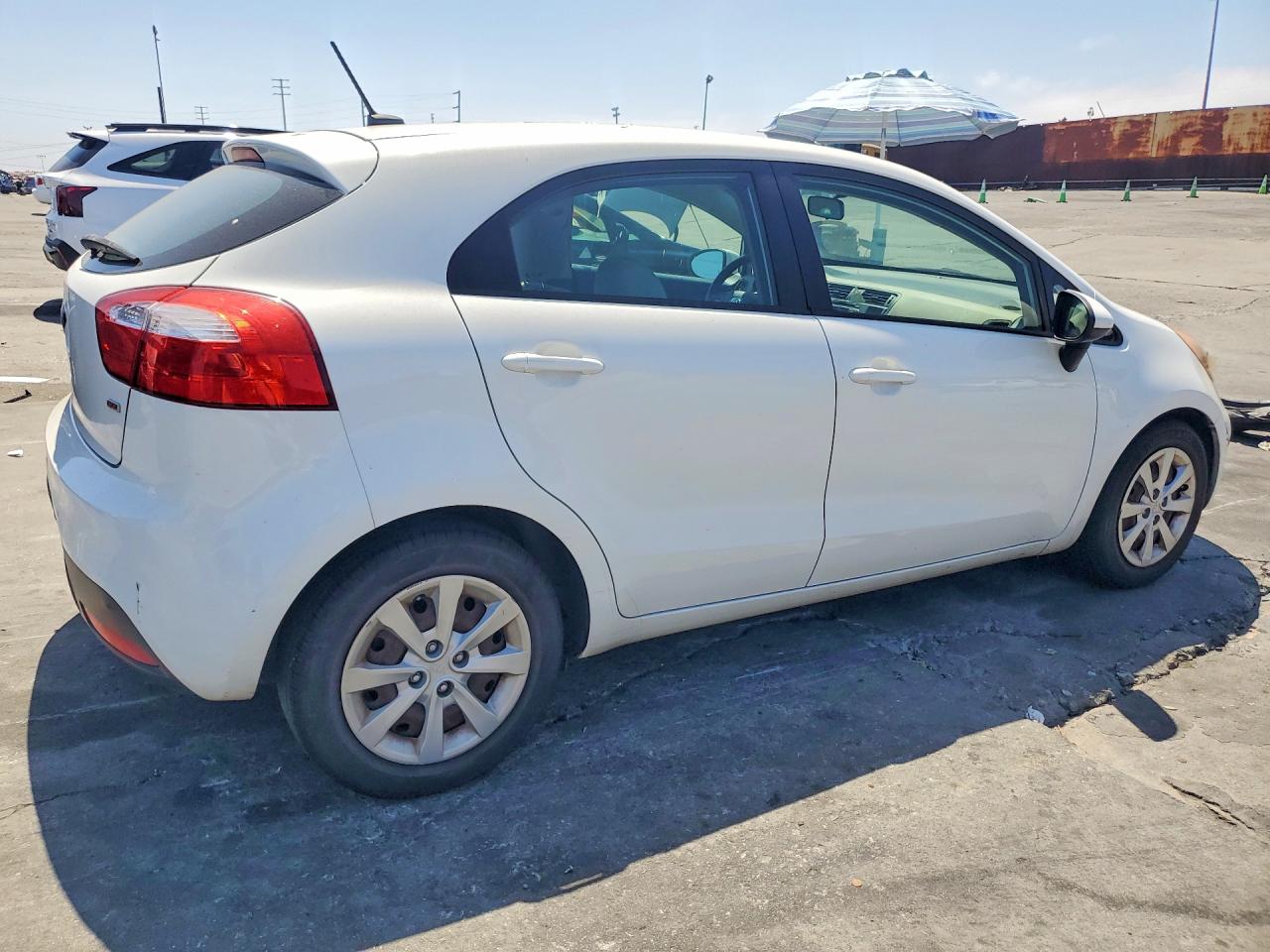 2013 Kia Rio Lx White vin: KNADM5A3XD6226297