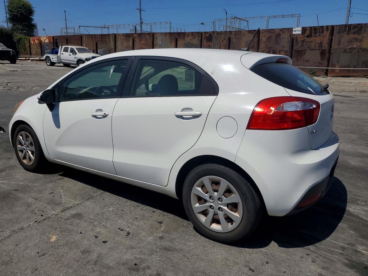 2013 Kia Rio Lx White vin: KNADM5A3XD6226297