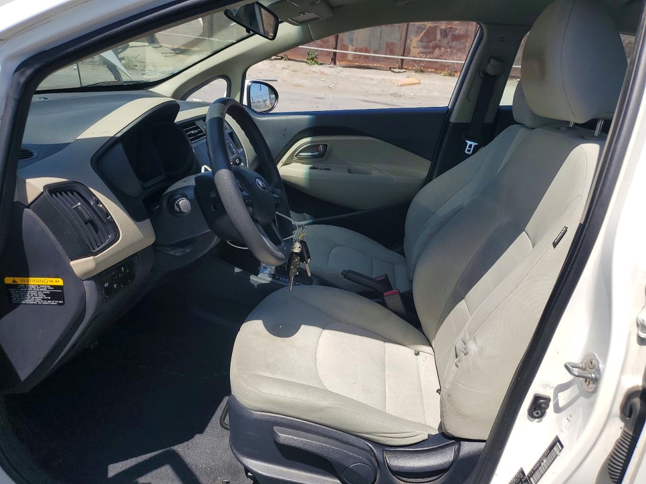 2013 Kia Rio Lx White vin: KNADM5A3XD6226297