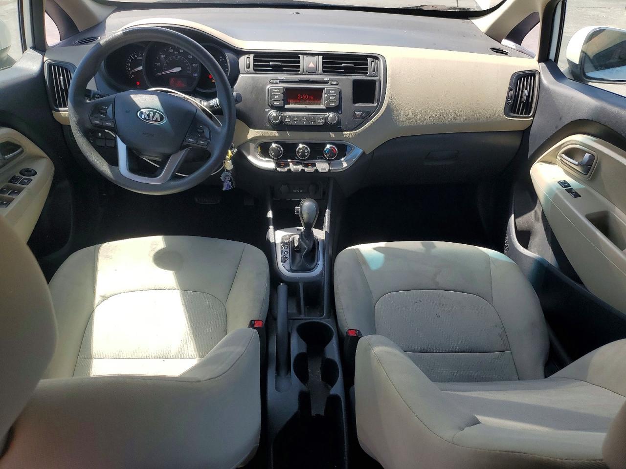 2013 Kia Rio Lx White vin: KNADM5A3XD6226297