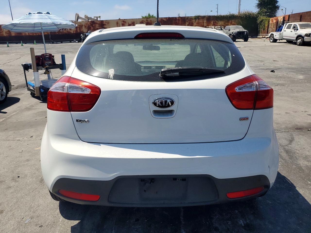 2013 Kia Rio Lx White vin: KNADM5A3XD6226297