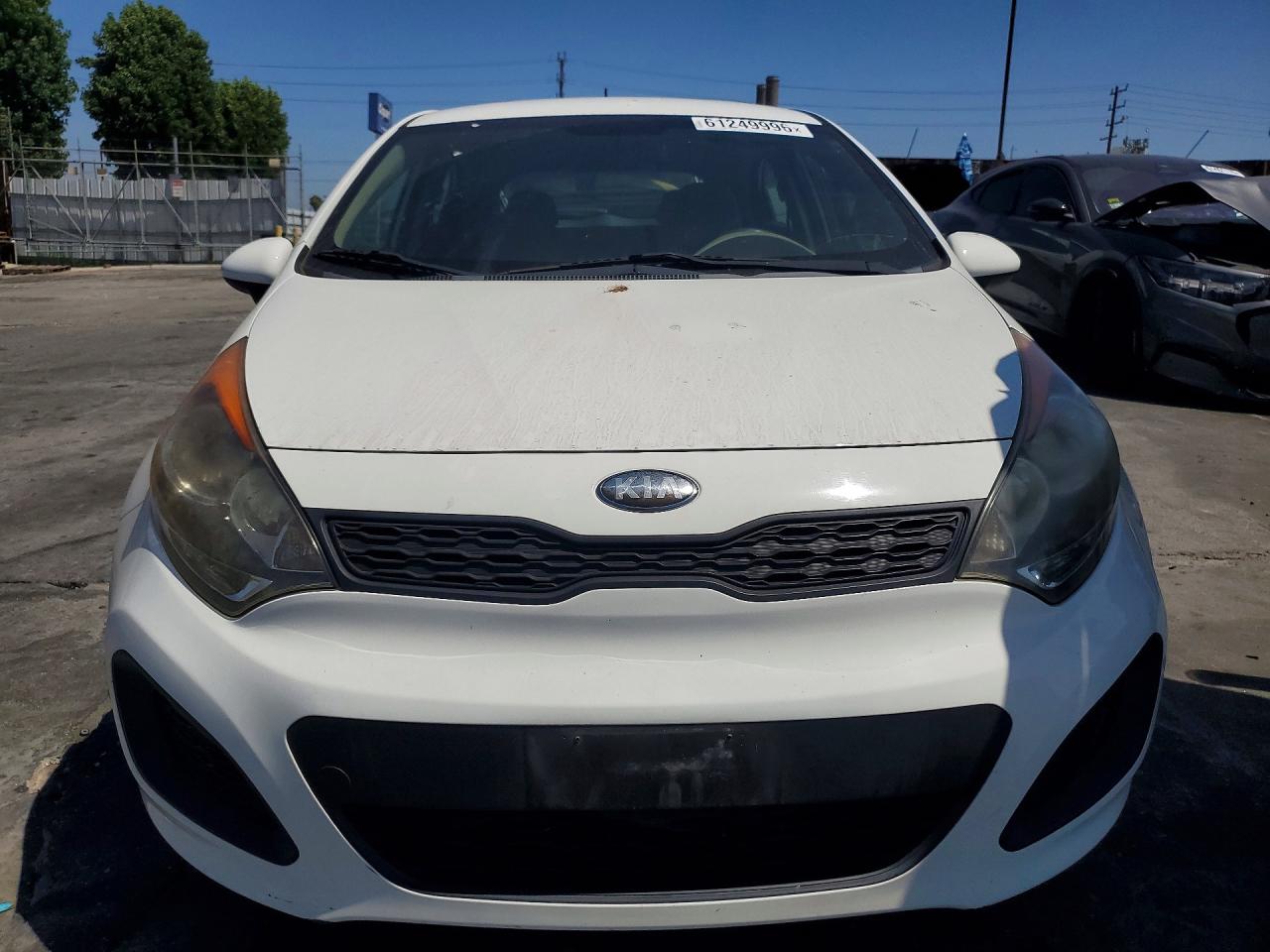 2013 Kia Rio Lx White vin: KNADM5A3XD6226297