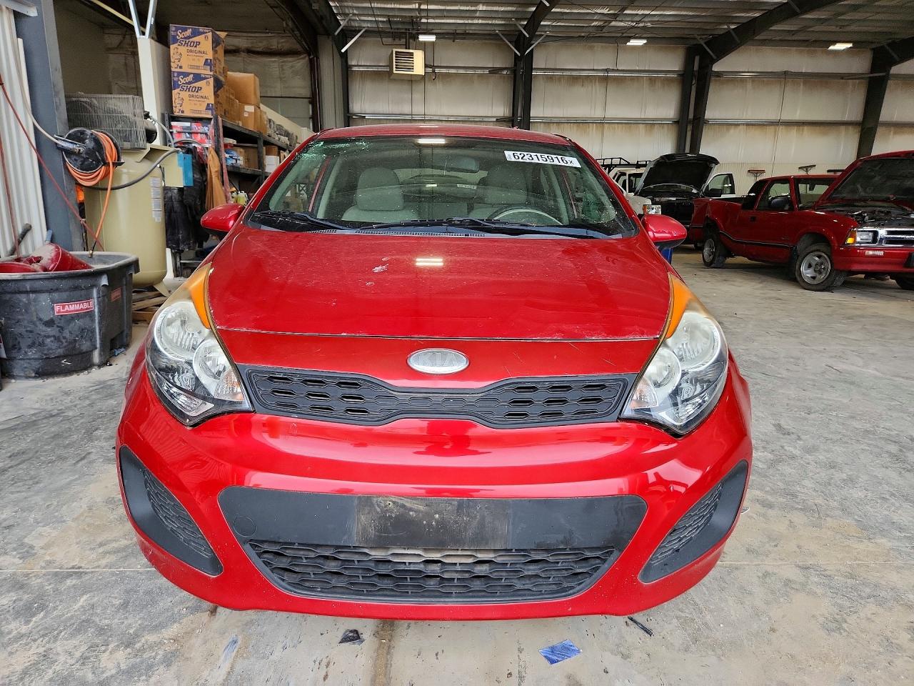 2013 Kia Rio Lx Red vin: KNADM5A3XD6247795