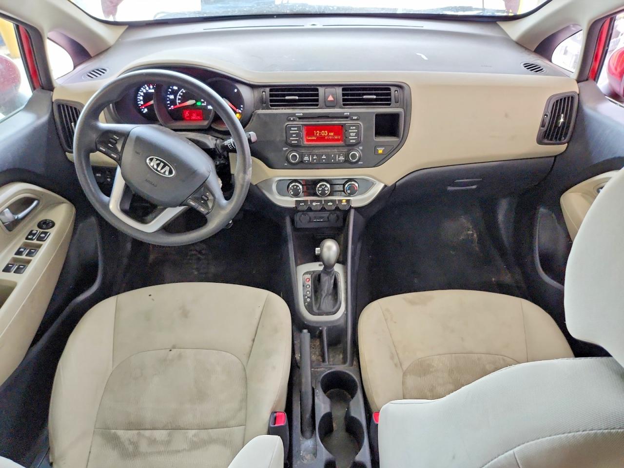 2013 Kia Rio Lx Red vin: KNADM5A3XD6247795