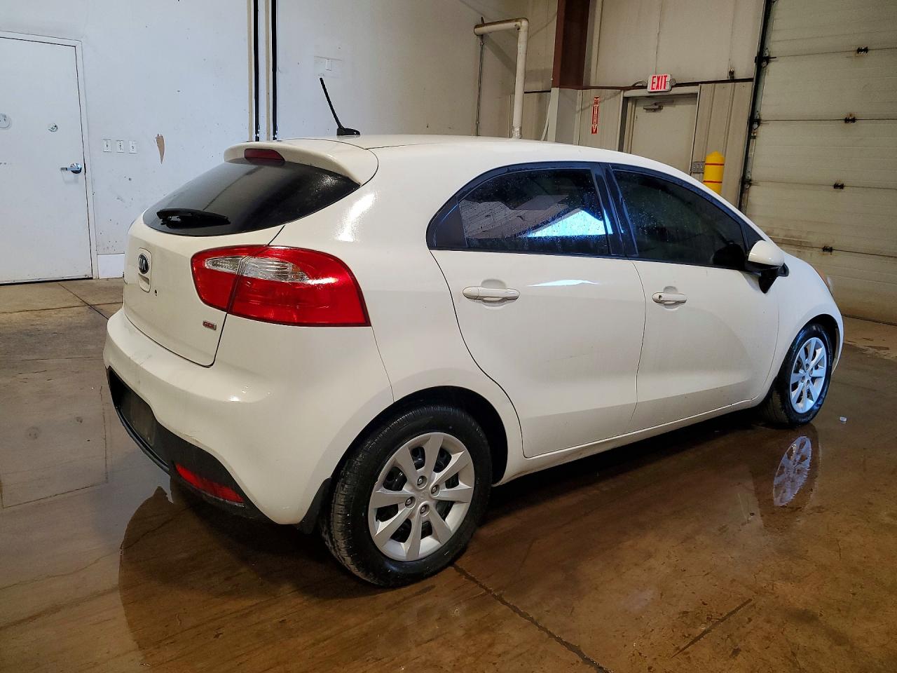 2013 Kia Rio Lx White vin: KNADM5A3XD6301080