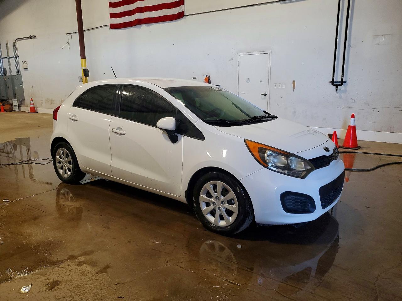 2013 Kia Rio Lx White vin: KNADM5A3XD6301080