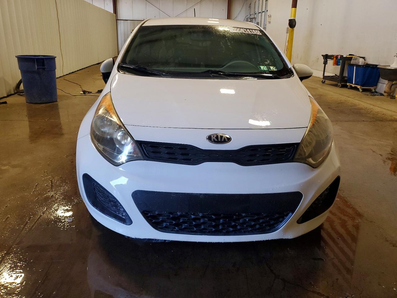 2013 Kia Rio Lx White vin: KNADM5A3XD6301080