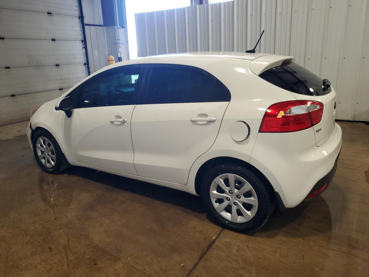 2013 Kia Rio Lx White vin: KNADM5A3XD6301080 Damage: Left Rear Door, Chipped, 4