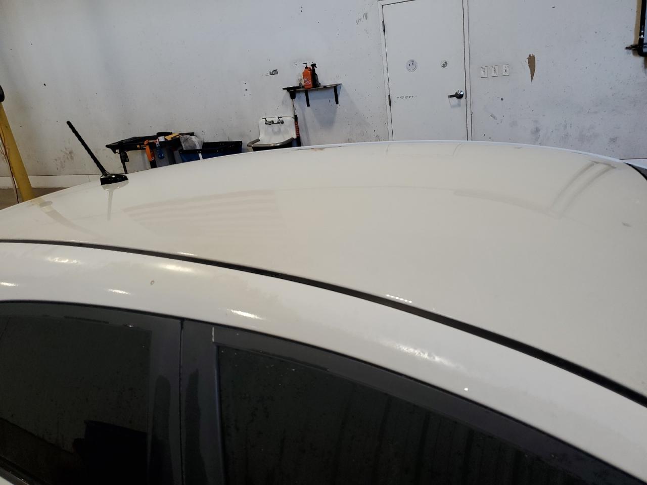 2013 Kia Rio Lx White vin: KNADM5A3XD6301080 Damage: Right Drip Rail, Chipped, 1