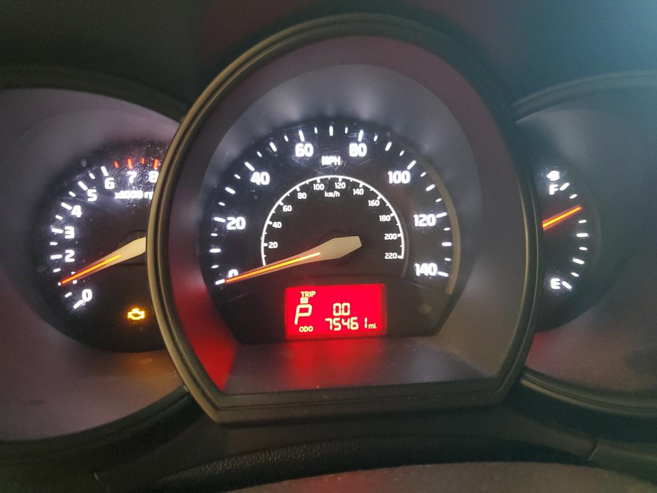 2013 Kia Rio Lx White vin: KNADM5A3XD6301080 Damage: Warning Light - Engine, On, Unacceptable