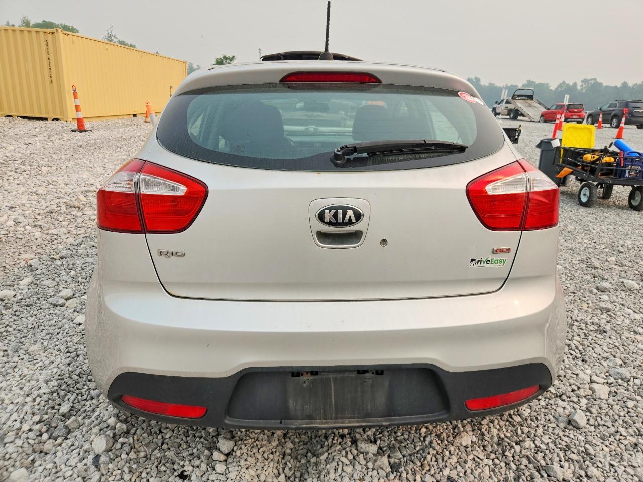 2014 Kia Rio Lx Silver vin: KNADM5A3XE6377321