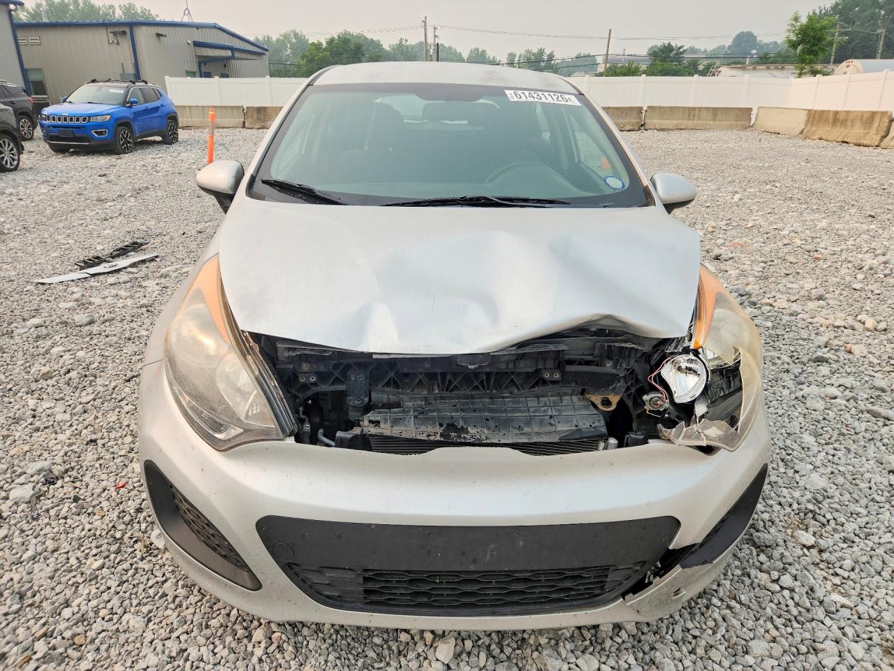 2014 Kia Rio Lx Silver vin: KNADM5A3XE6377321