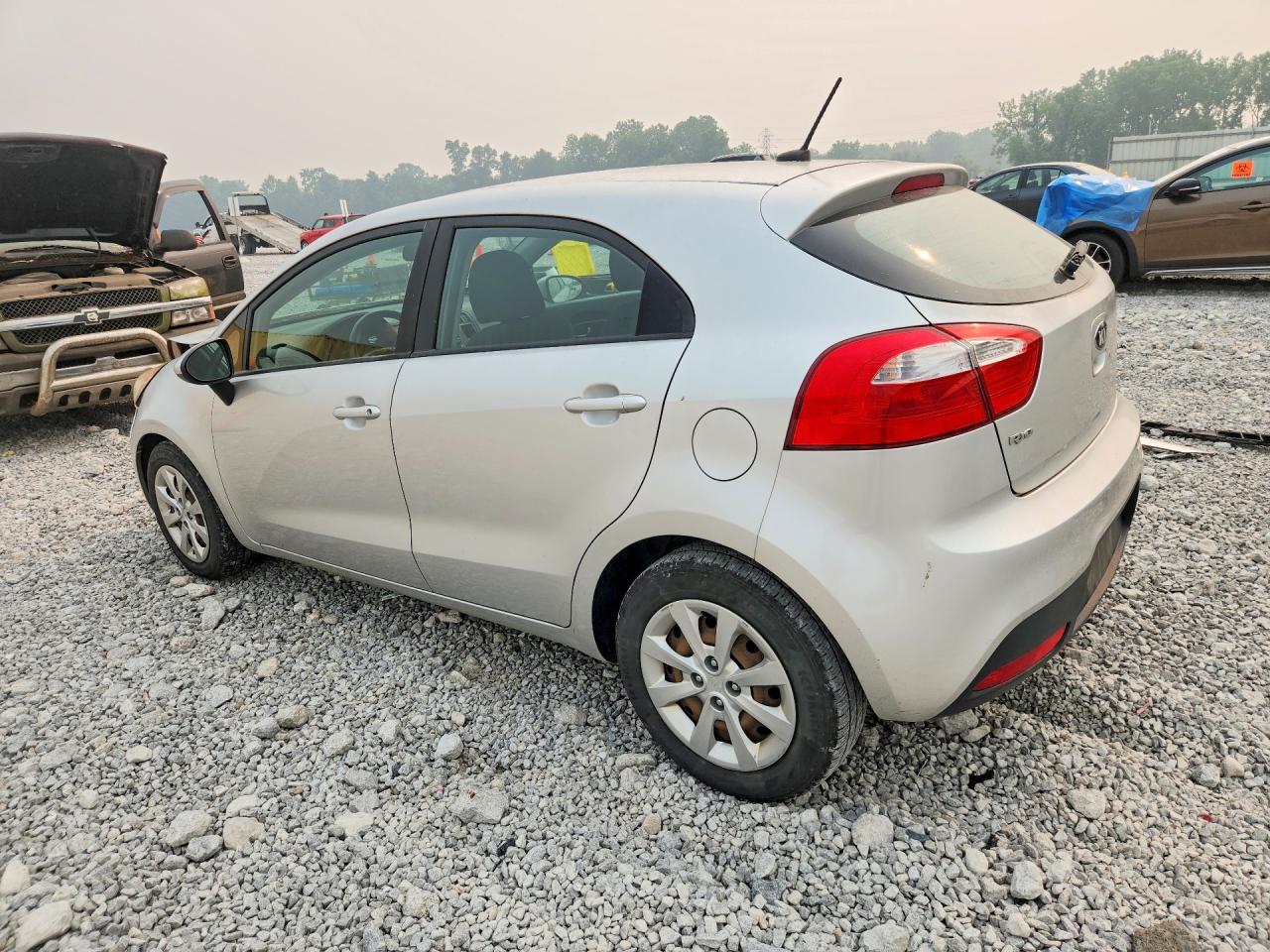 2014 Kia Rio Lx Silver vin: KNADM5A3XE6377321