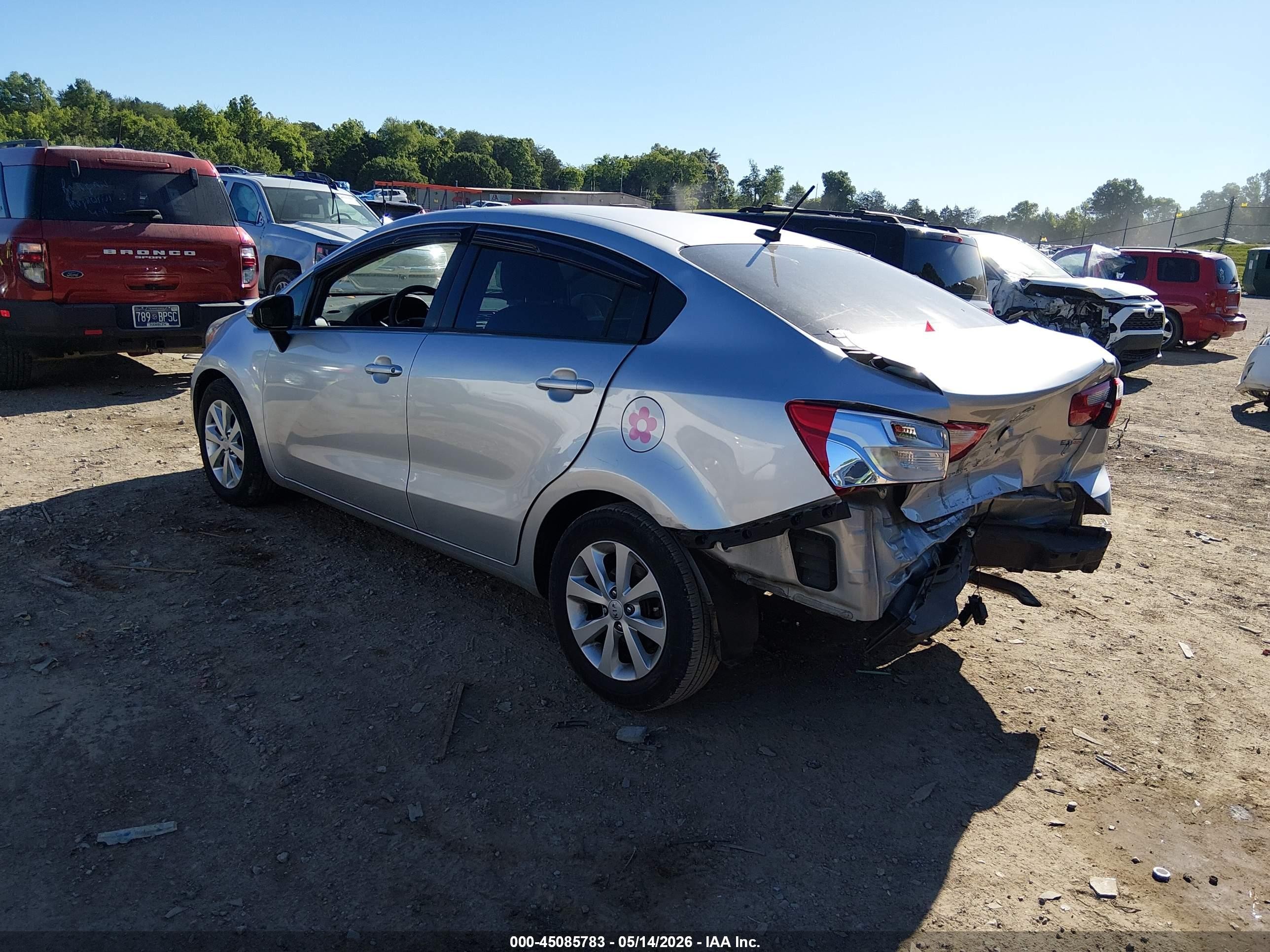 2012 Kia Rio Ex Silver vin: KNADN4A30C6088954