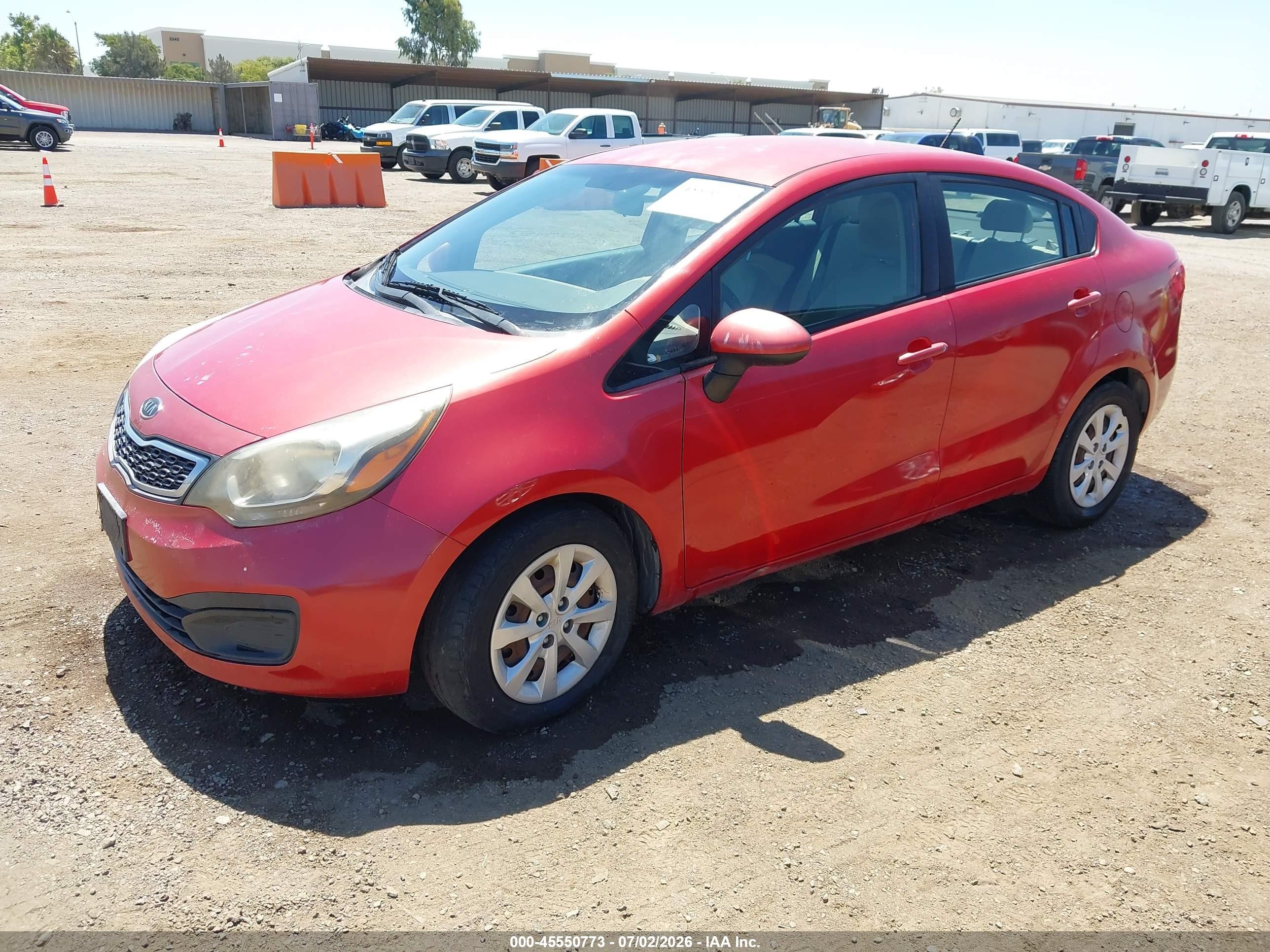 2013 Kia Rio Ex Red vin: KNADN4A30D6120321