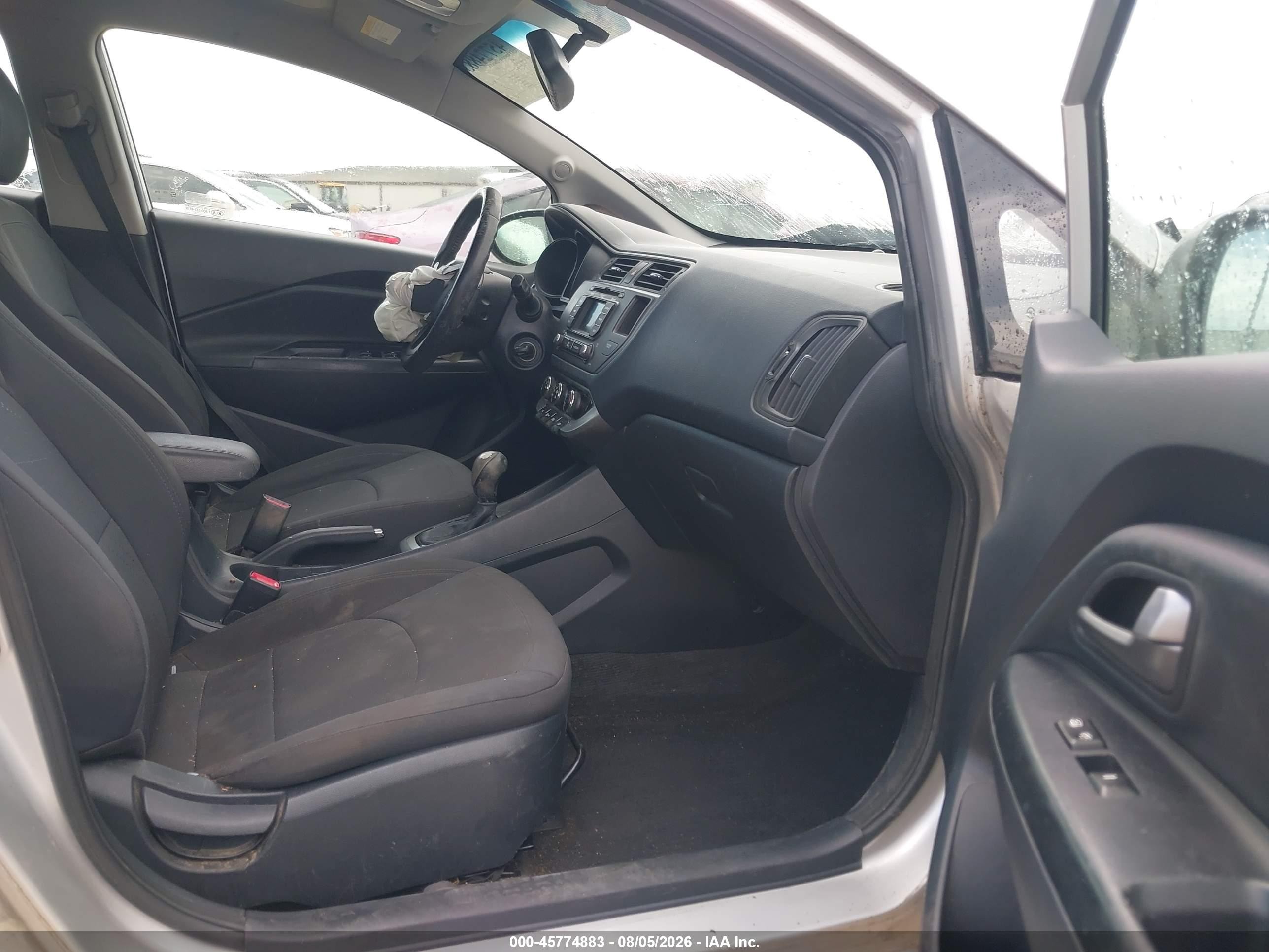 2013 Kia Rio Ex Серебряный vin: KNADN4A30D6132226