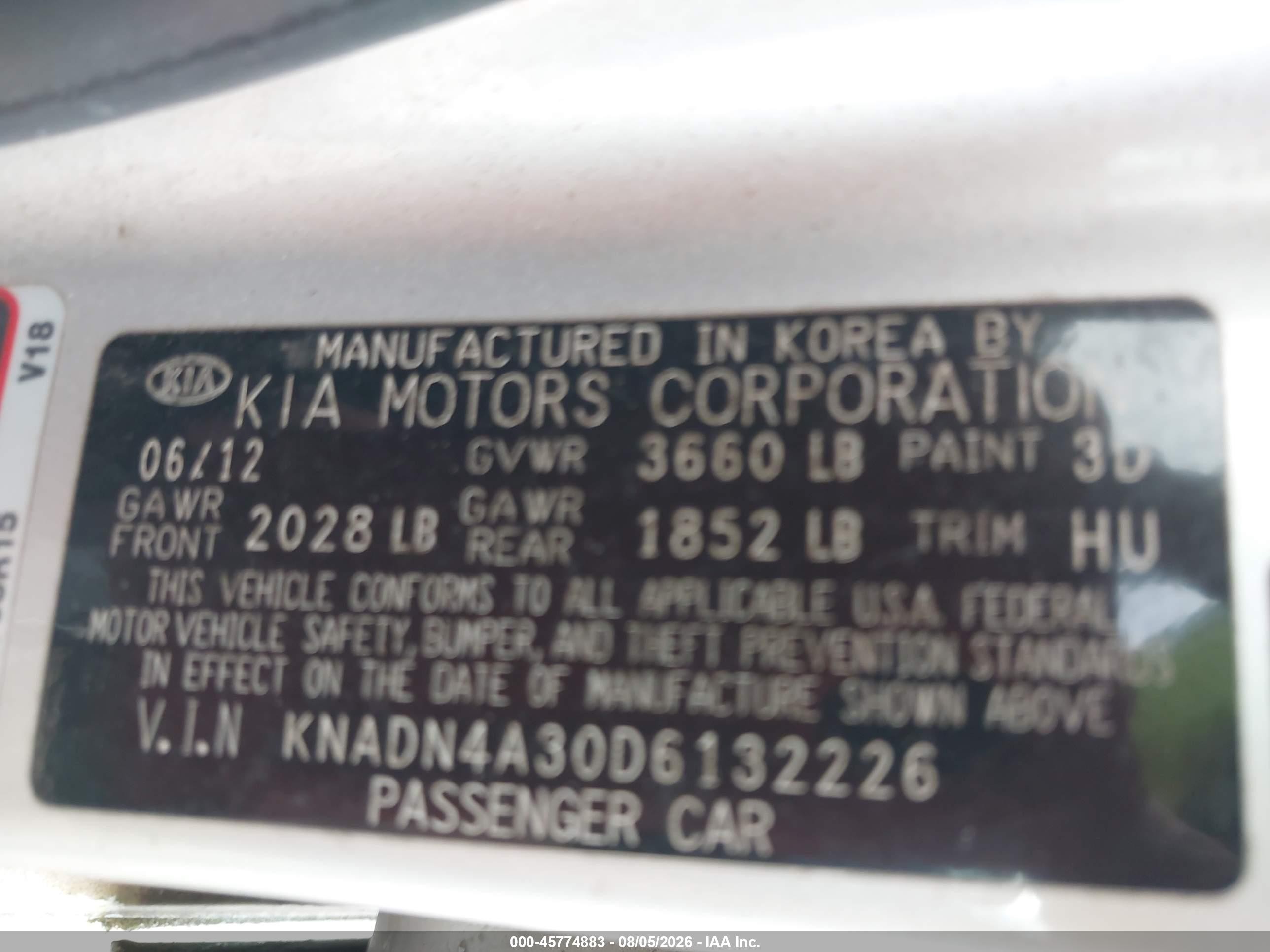 2013 Kia Rio Ex Серебряный vin: KNADN4A30D6132226