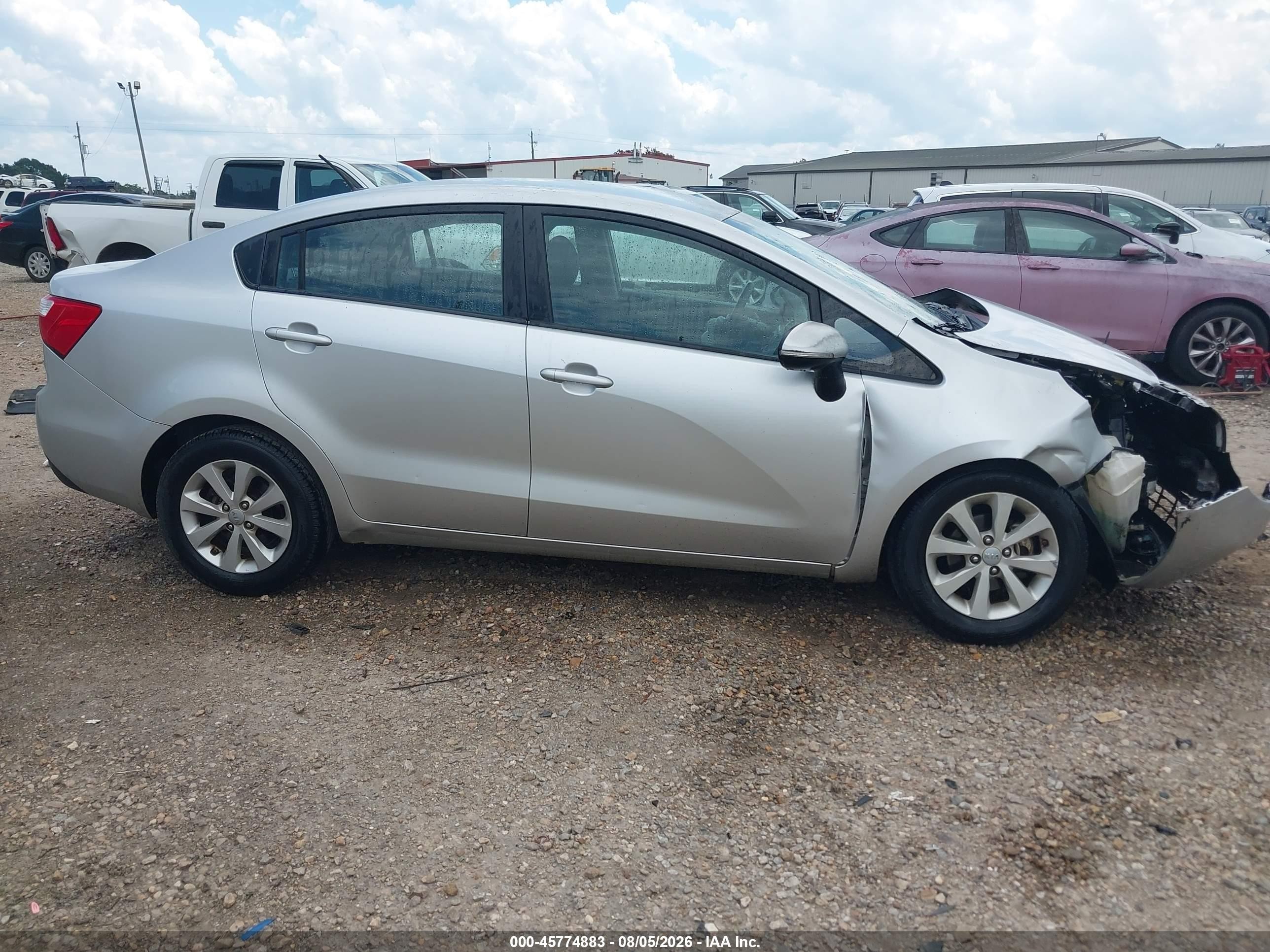 2013 Kia Rio Ex Серебряный vin: KNADN4A30D6132226