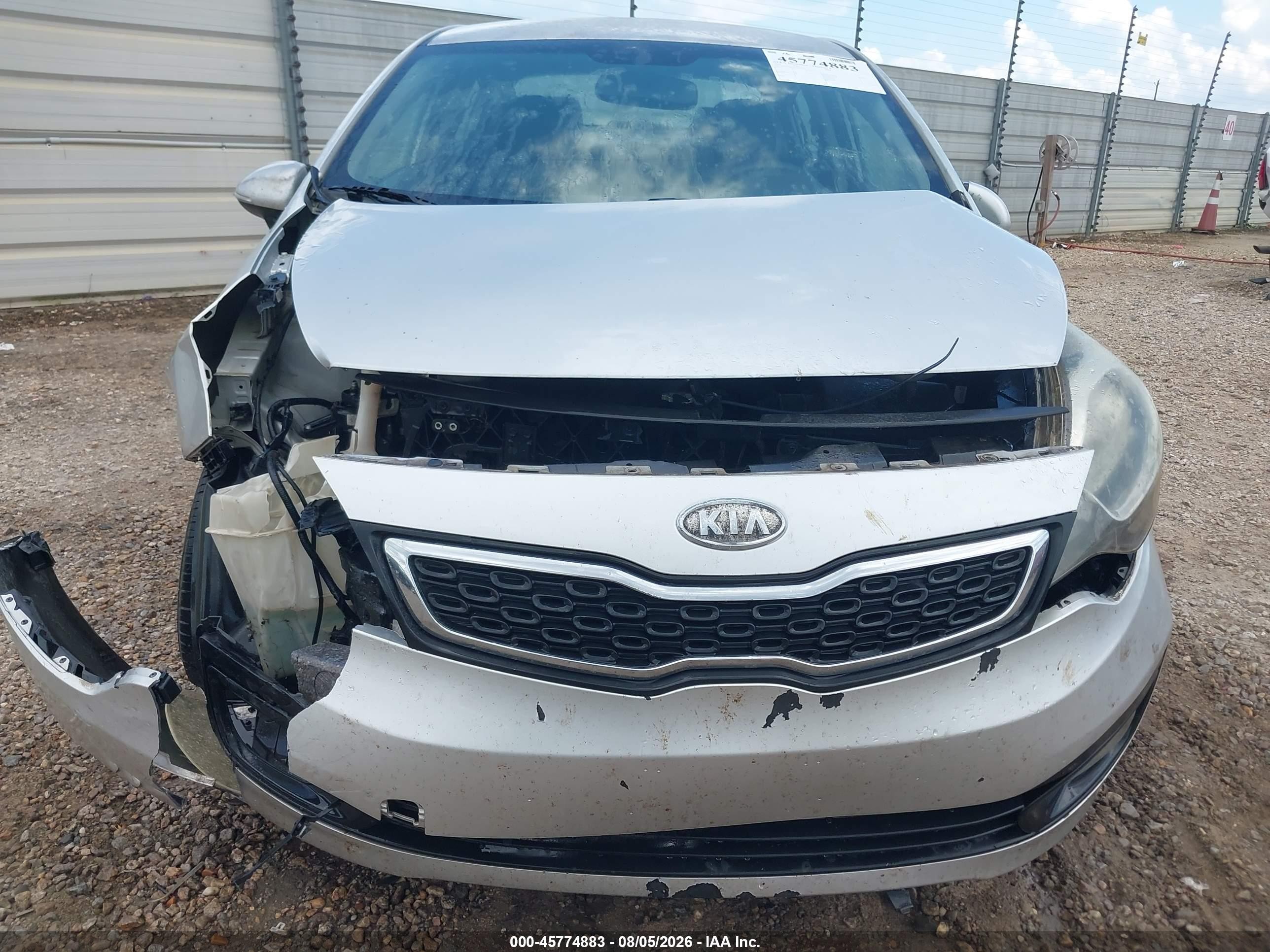 2013 Kia Rio Ex Серебряный vin: KNADN4A30D6132226