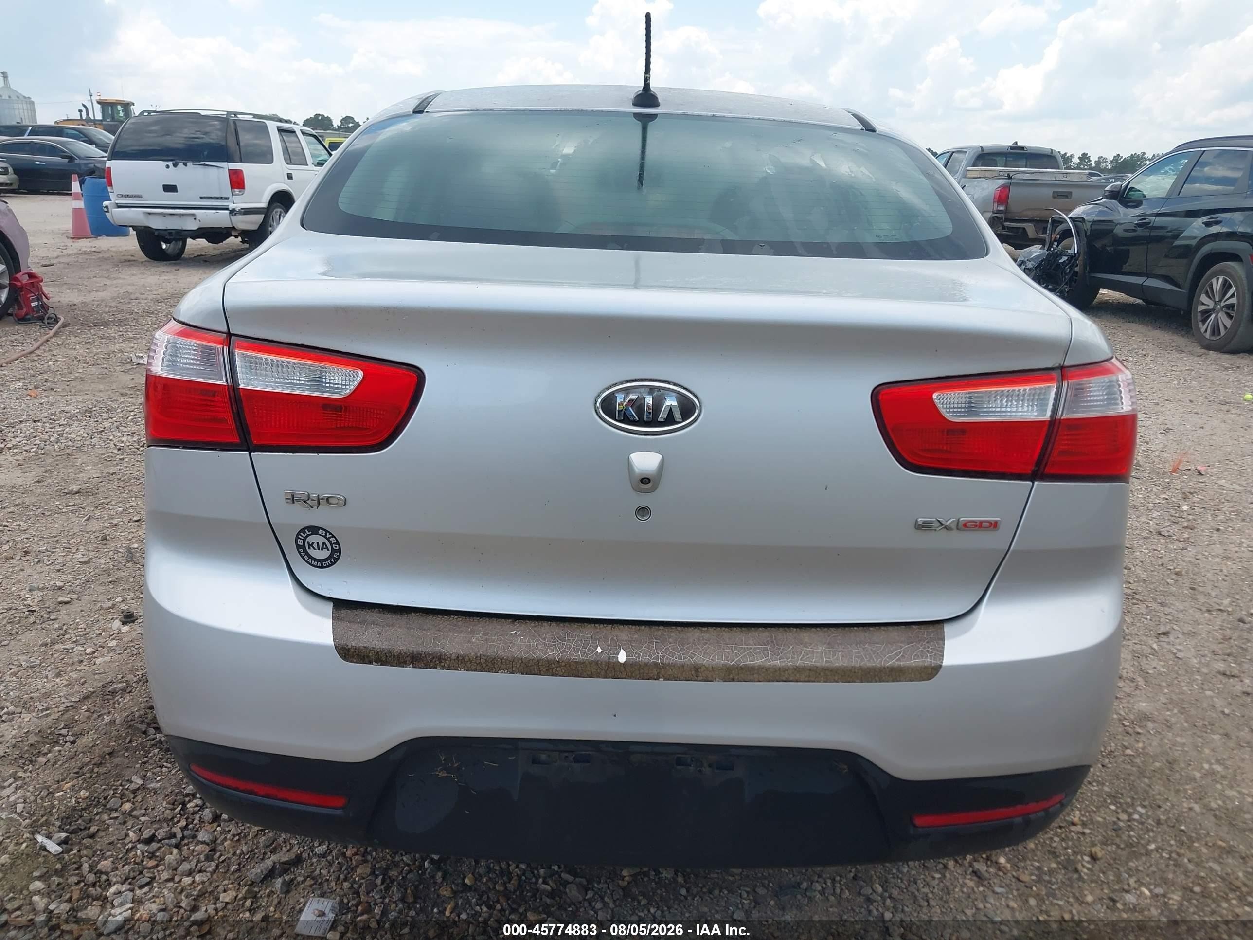2013 Kia Rio Ex Серебряный vin: KNADN4A30D6132226