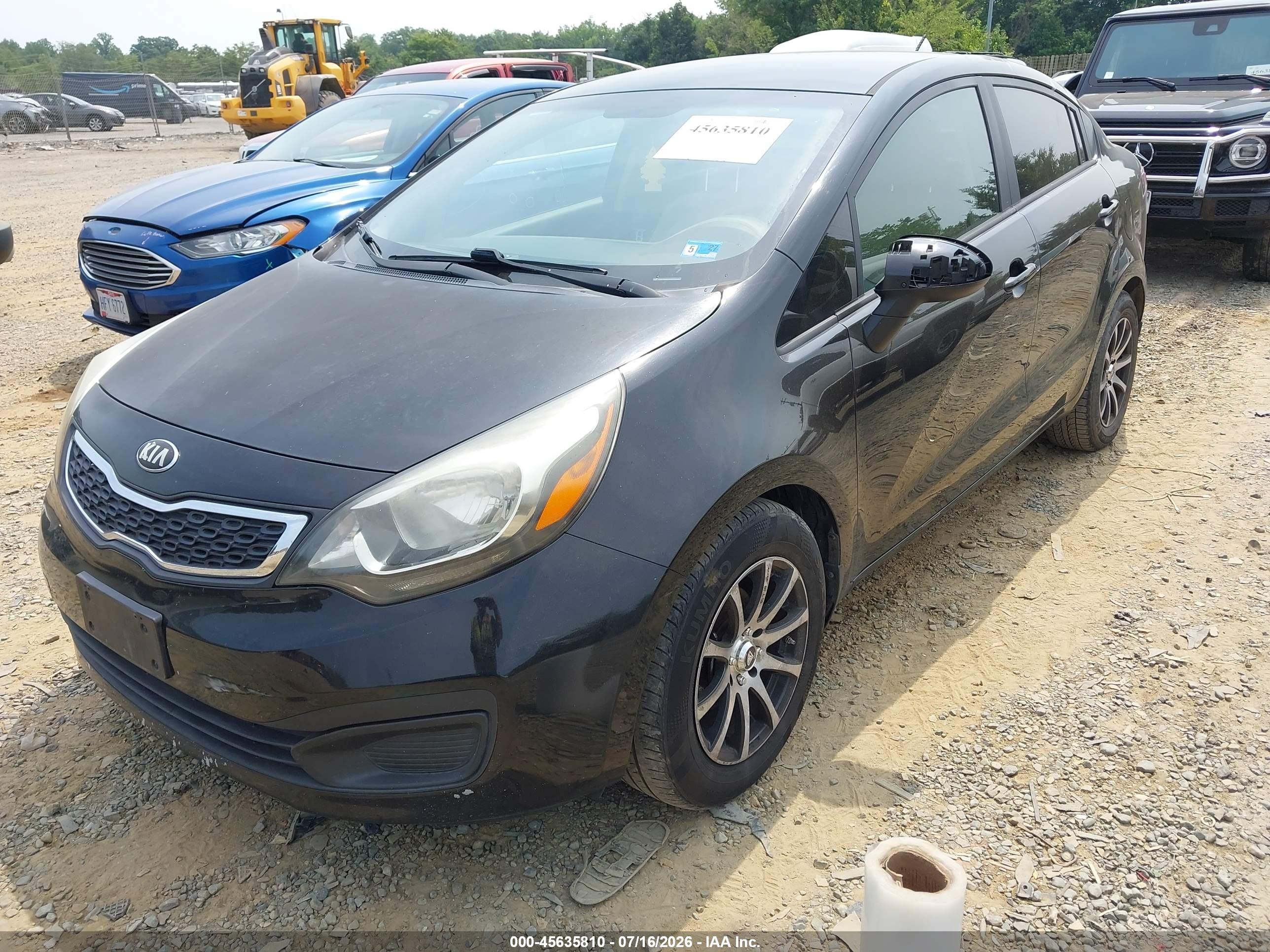 2013 Kia Rio Ex Black vin: KNADN4A30D6139046