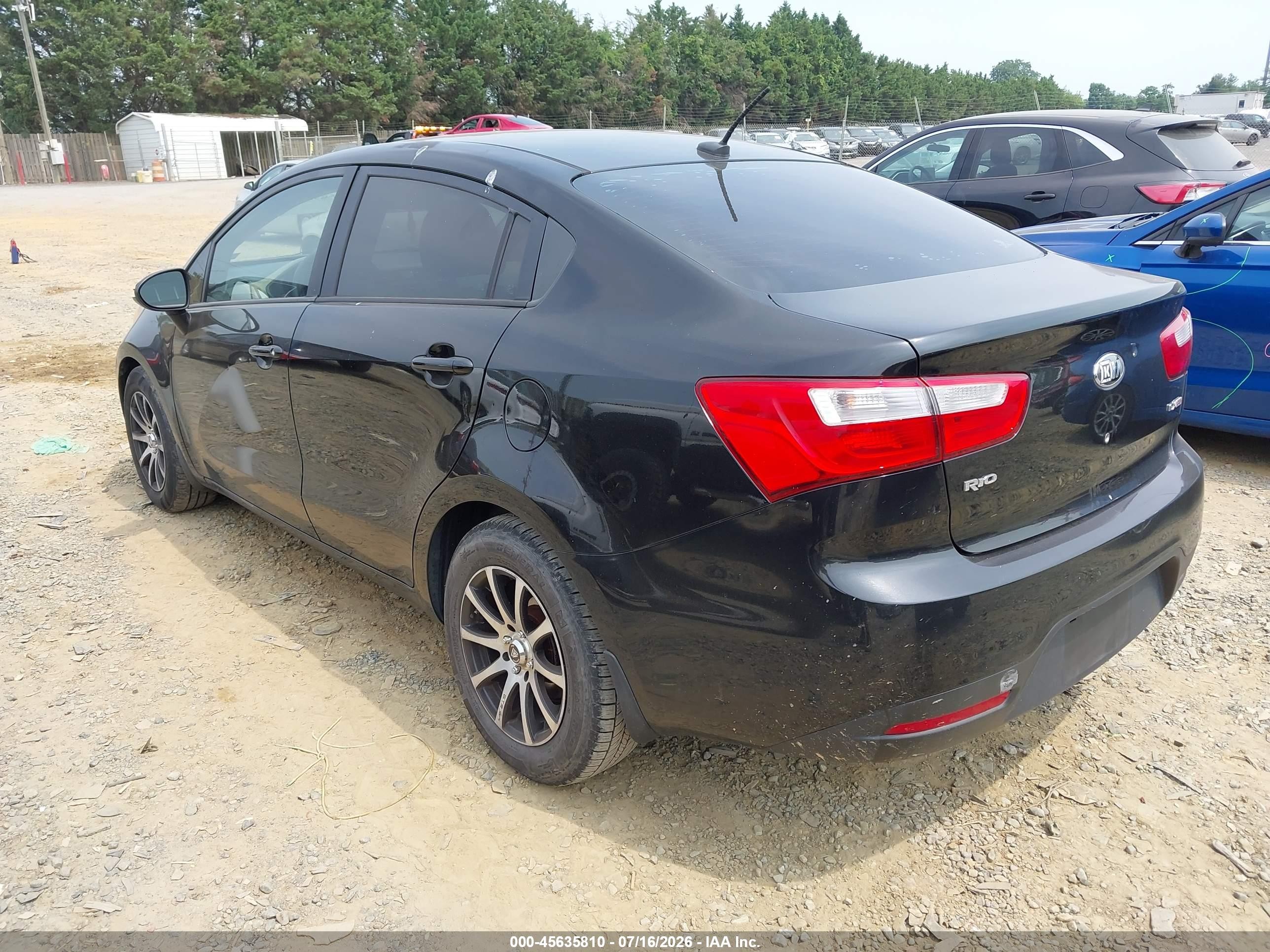 2013 Kia Rio Ex Black vin: KNADN4A30D6139046