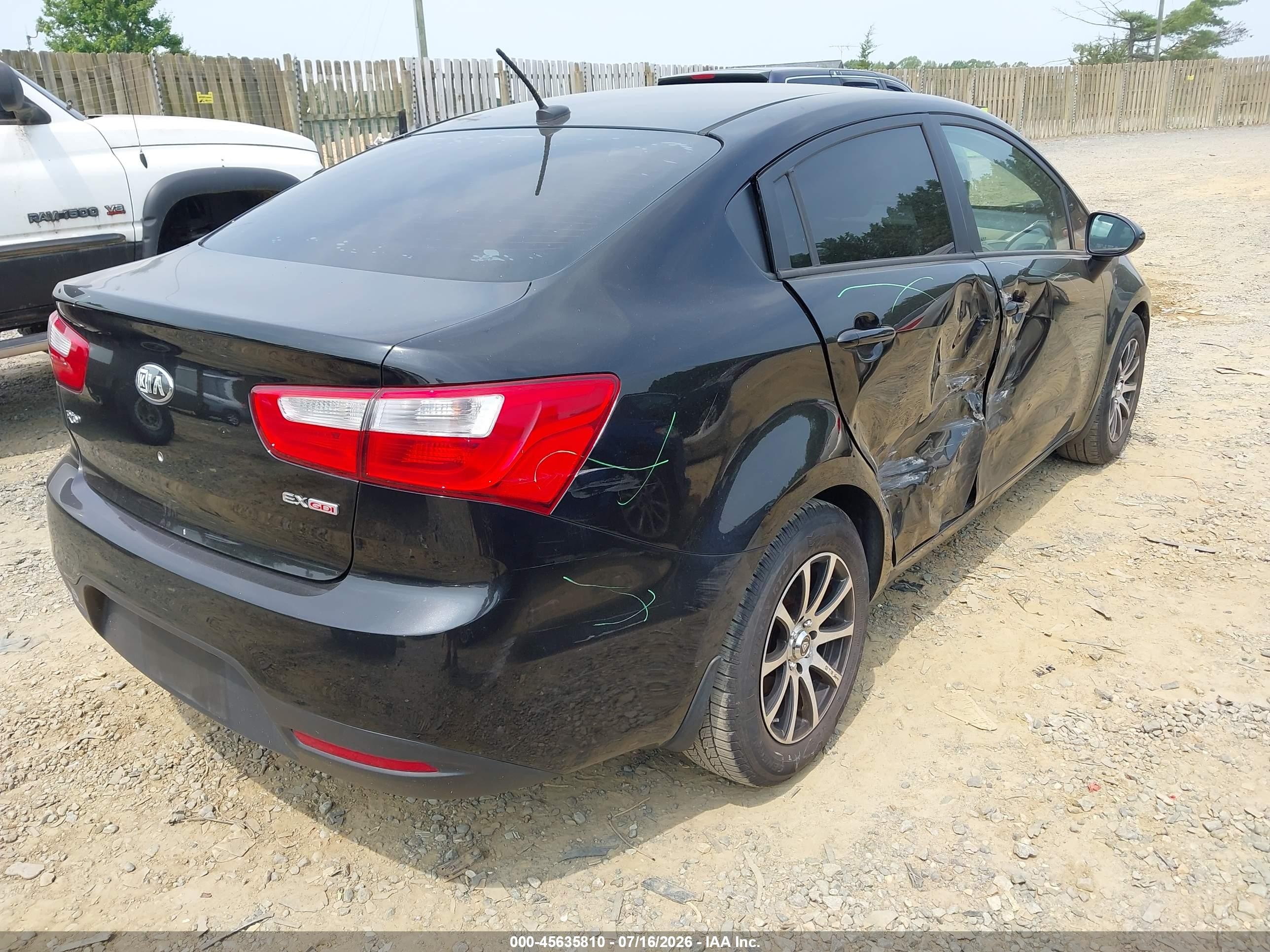 2013 Kia Rio Ex Black vin: KNADN4A30D6139046