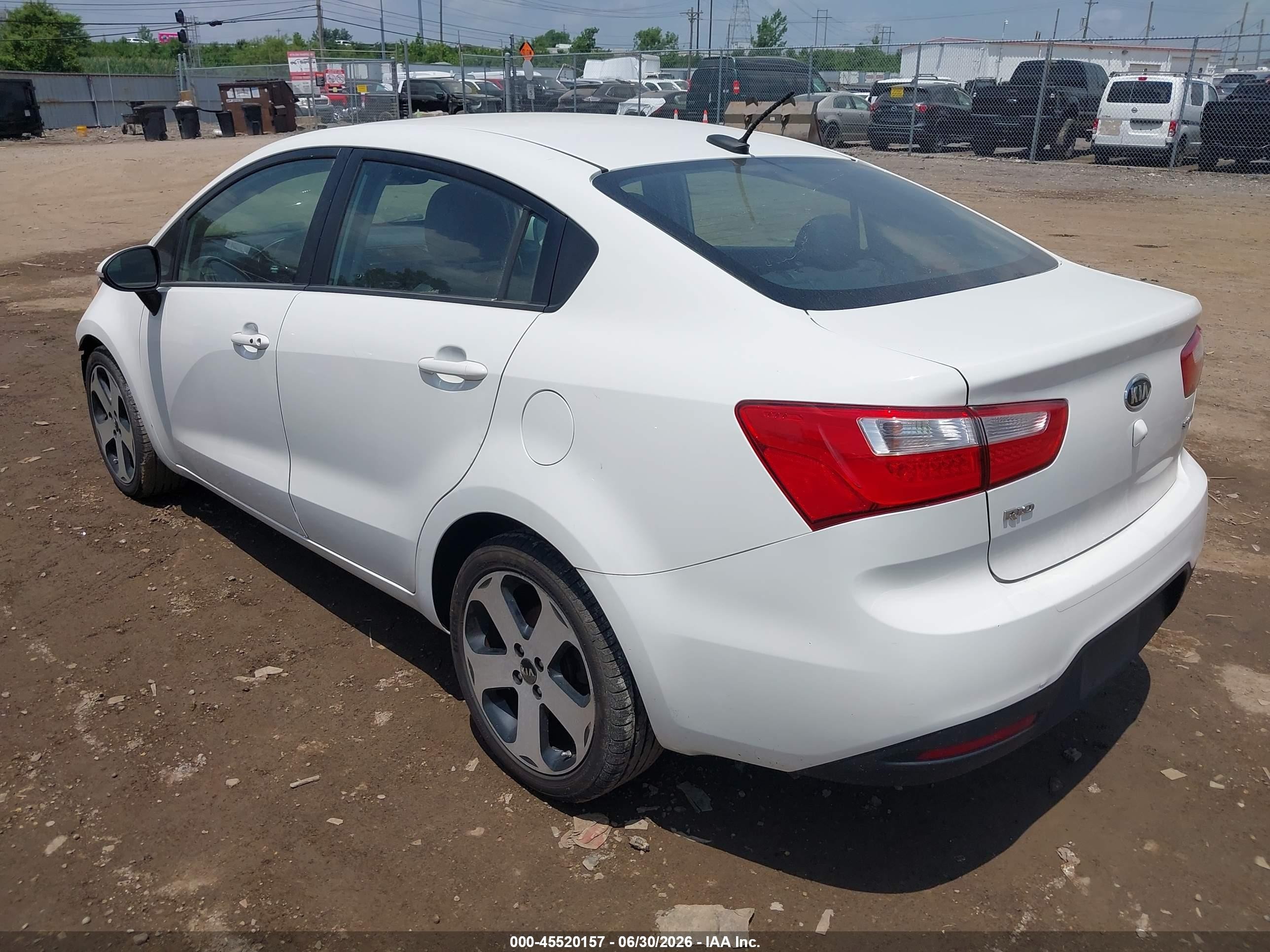 2012 Kia Rio Sx White vin: KNADN4A31C6083889