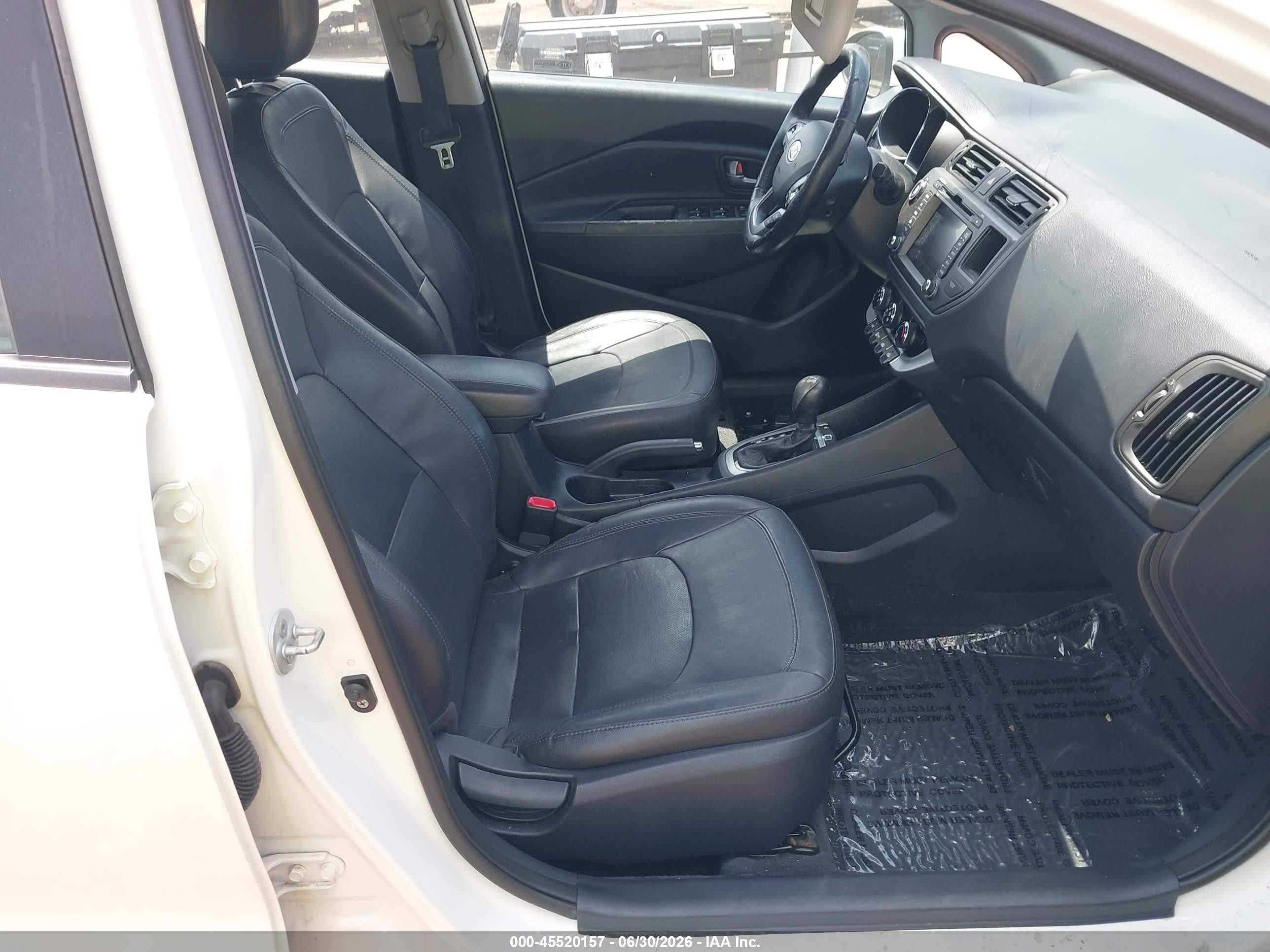 2012 Kia Rio Sx White vin: KNADN4A31C6083889