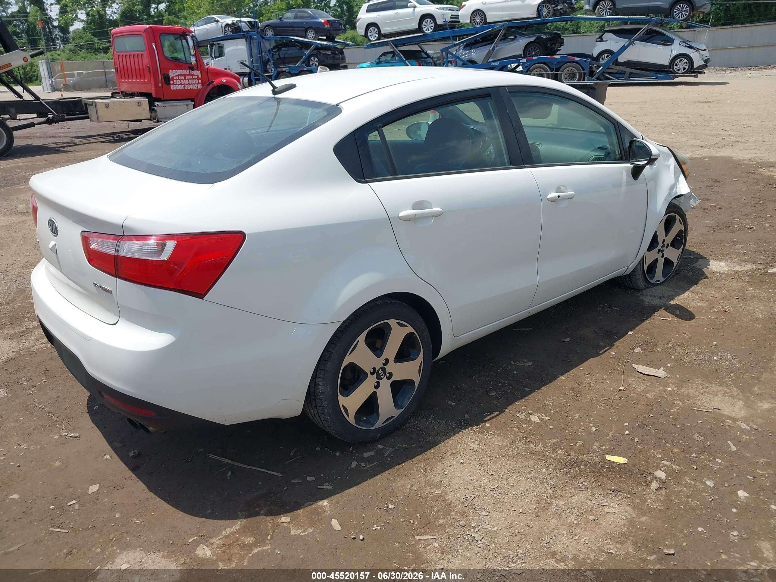 2012 Kia Rio Sx White vin: KNADN4A31C6083889