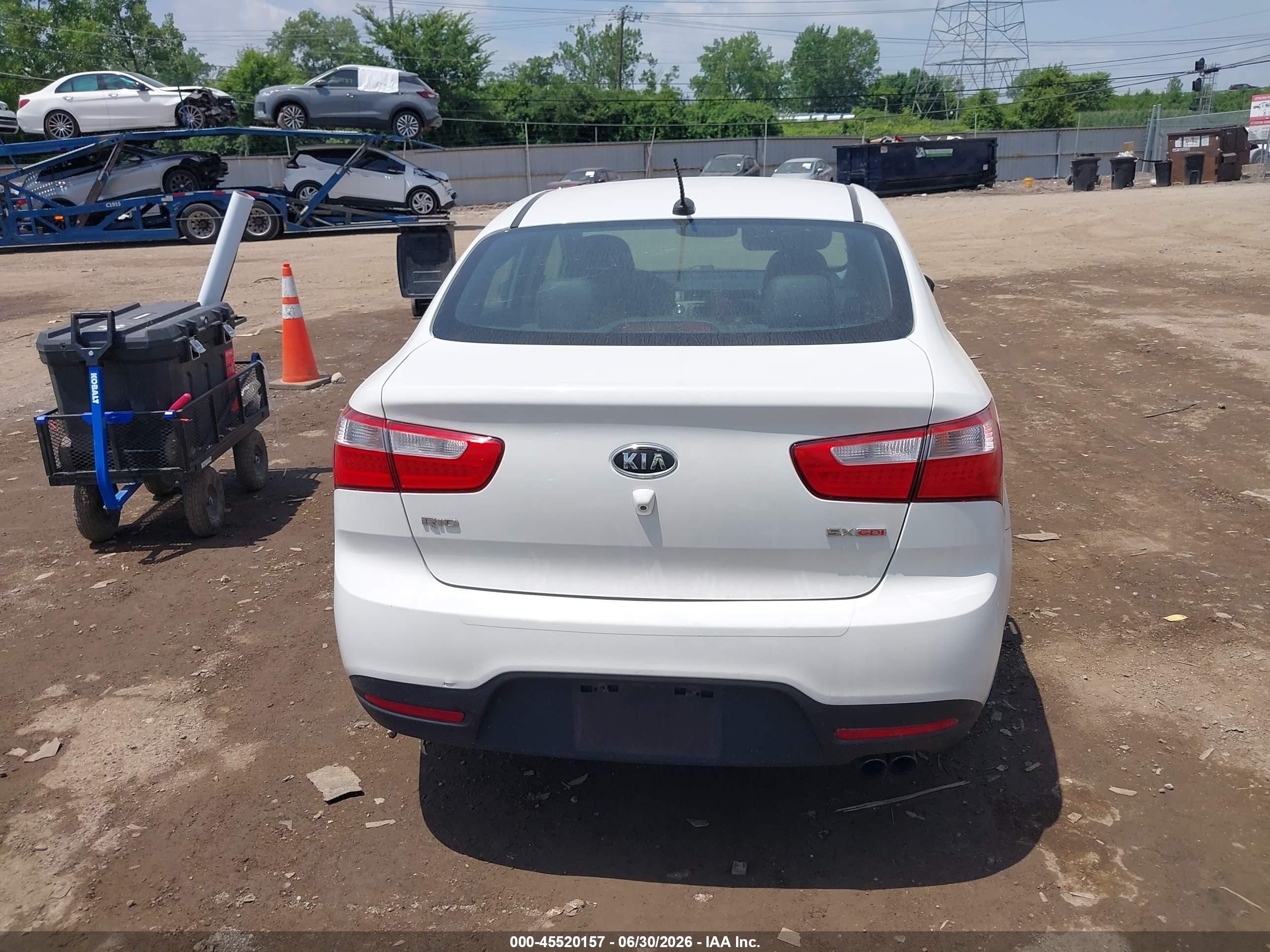 2012 Kia Rio Sx White vin: KNADN4A31C6083889